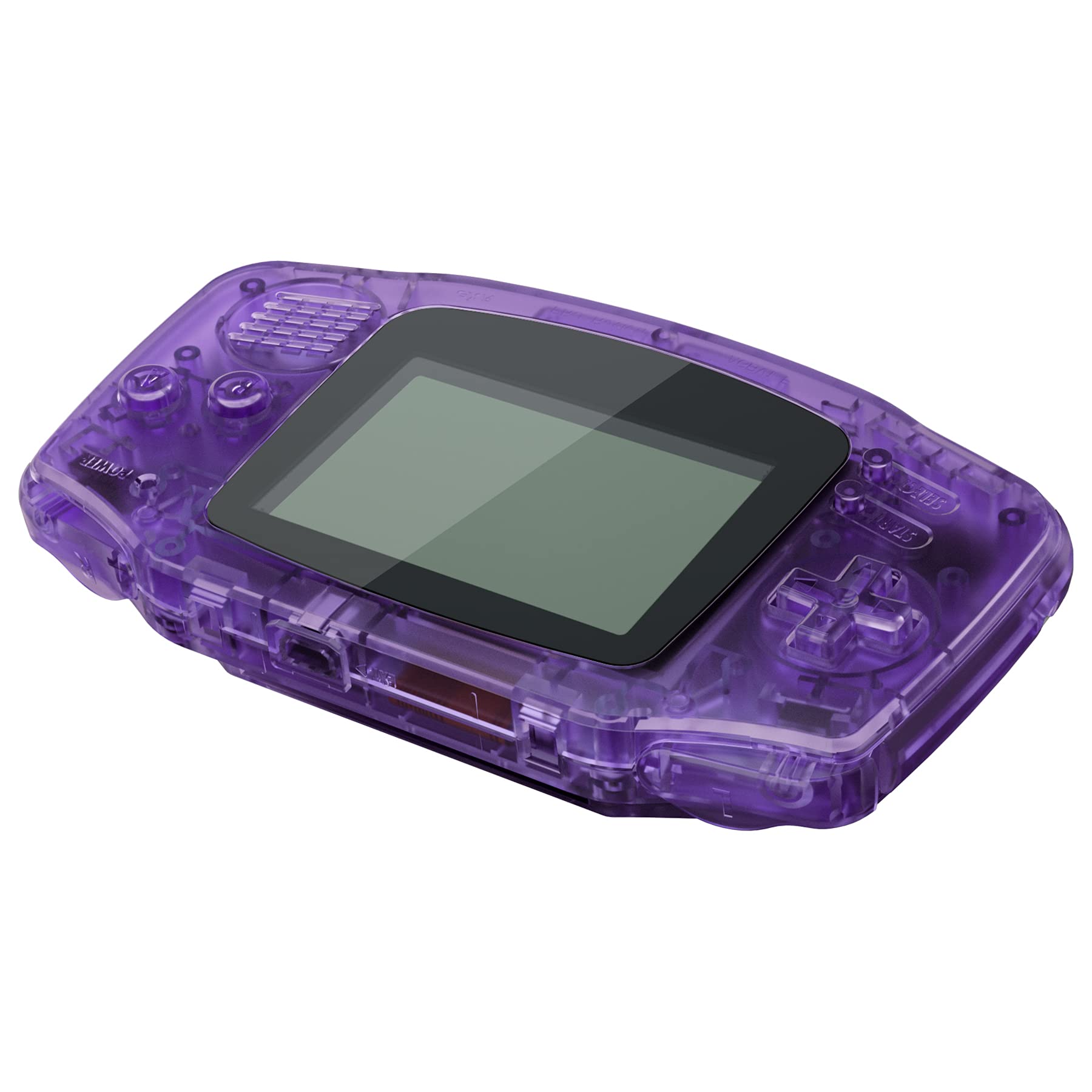 eXtremeRate Clear Atomic Purple Replacement Shell Full Housing Cover with Buttons for Gameboy Advance GBA - Compatible with IPS & Standard LCD Screens - DIY Upgrade Kit for GBA Console (Console & IPS Screen Not Included) - Perfect for Game Boy Advance Modding, Retro Gaming & Custom Builds