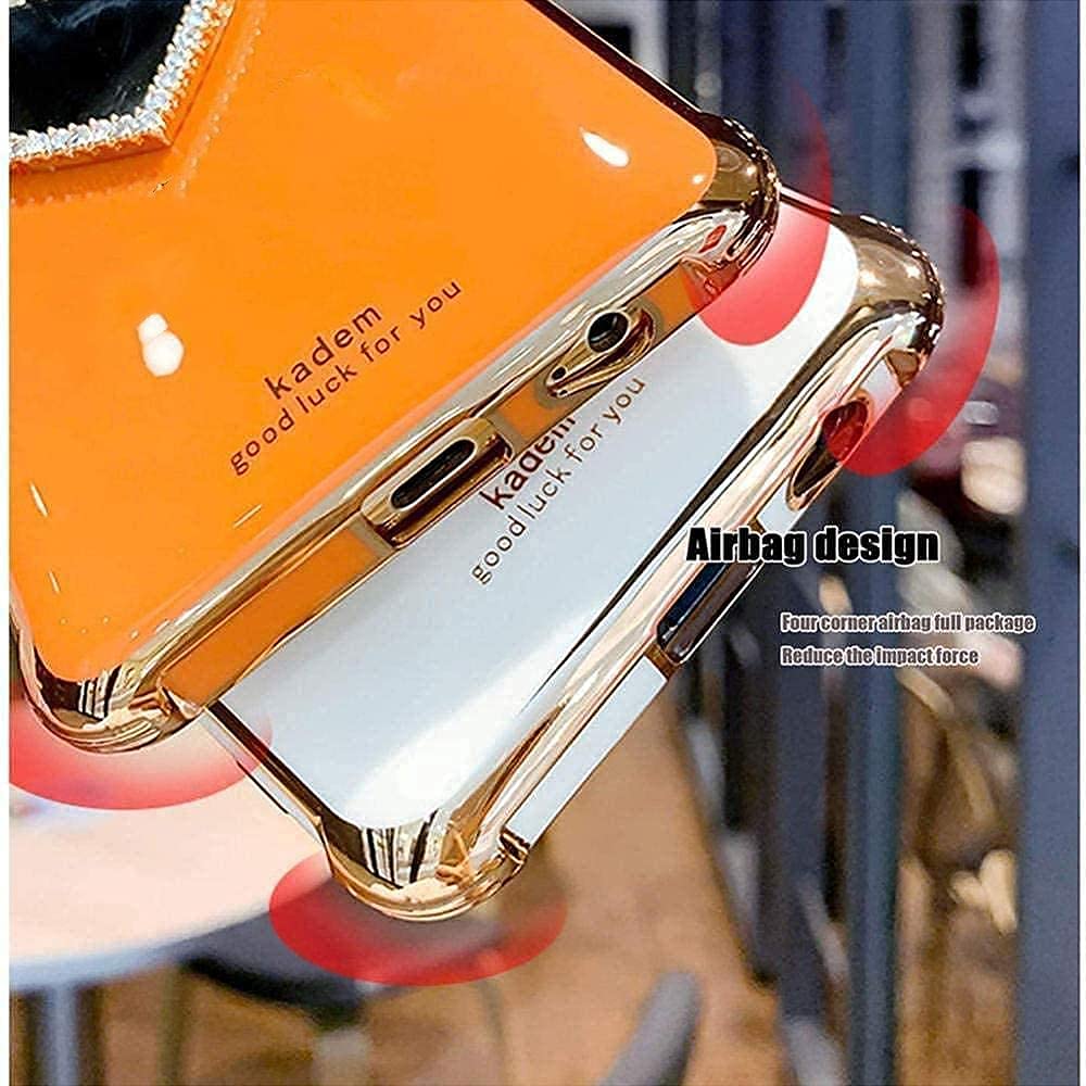 Luxury Bling Heart-Shaped Mirror Phone Case for iPhone 12 Pro Max - Elegant Red Makeup Mirror Mobile Cover - Perfect for Selfies, Makeup Touch-Ups & Fashion Accessories