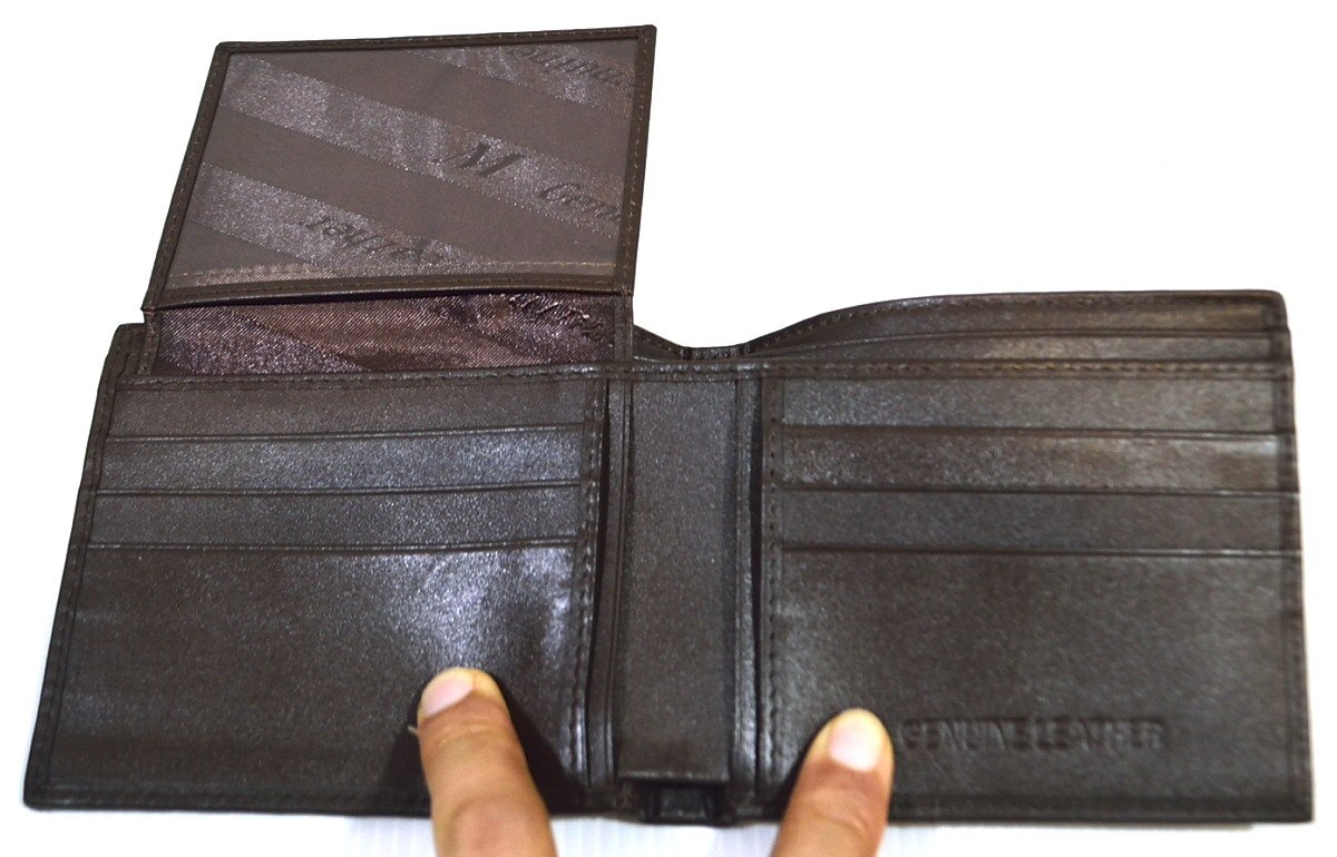 Luxury Men's Bifold Crocodile Leather Wallet - Genuine Crocodile Tail Skin, Dark Brown - Perfect for Business, Travel & Everyday Use