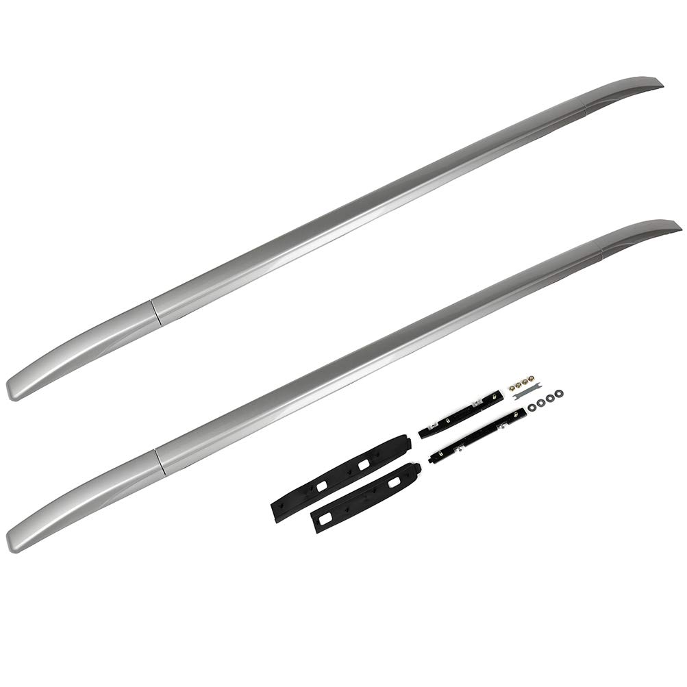 Scitoo Universal Roof Rack Cross Bars - Heavy Duty Aluminum Alloy Luggage Carrier for Mitsubishi Outlander (2013-2017, 2019) - Silver 2-Piece Set - Perfect for Road Trips, Camping Gear & Outdoor Adventures