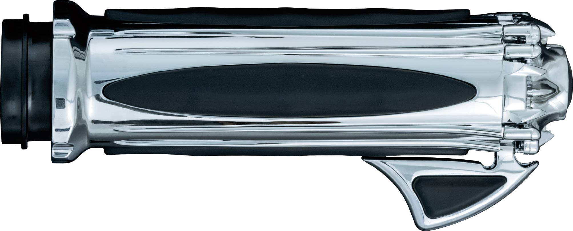 Premium Kuryakyn 6297 Chrome Handlebar Grips with Zombie End Caps & Throttle Boss for 2008-2019 Harley-Davidson Motorcycles - Electronic Throttle Control - 1 Pair - Perfect for Custom Bike Upgrades & Long-Distance Riding Comfort