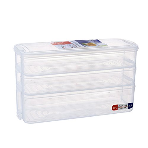Stackable Food Storage Containers for Refrigerator & Freezer - BPA-Free Plastic Organizer Box with Lids - Perfect for Meal Prep, Leftovers, and Pantry Organization