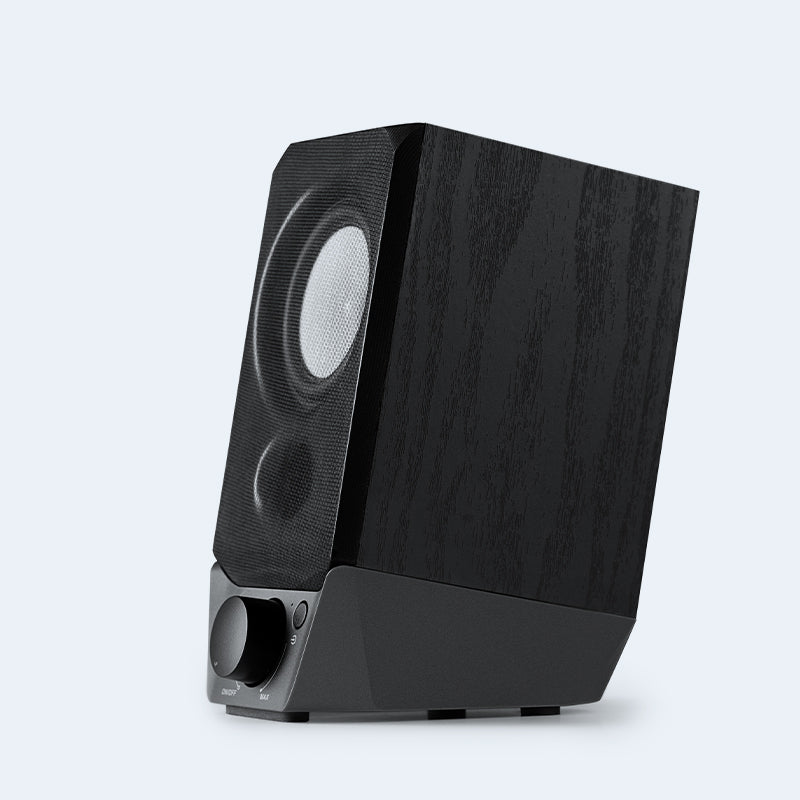 Edifier R19BT Bluetooth 5.0 Computer Speakers - 4W USB Powered PC Sound Bar with Enhanced Bass, Compact Design for Desktop/Laptop (Black) - Perfect for Home Office, Gaming & Music Streaming