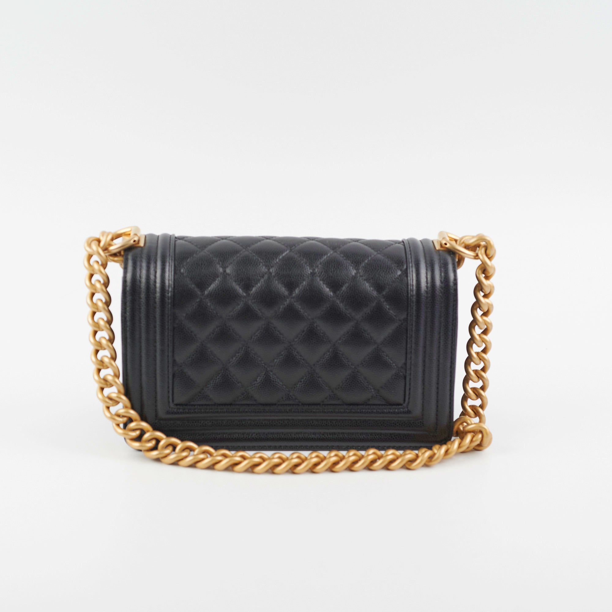 Chanel Caviar Small Boy Black Bag with Microchip - Luxury Designer Handbag for Women | Perfect for Parties, Date Nights & Special Occasions