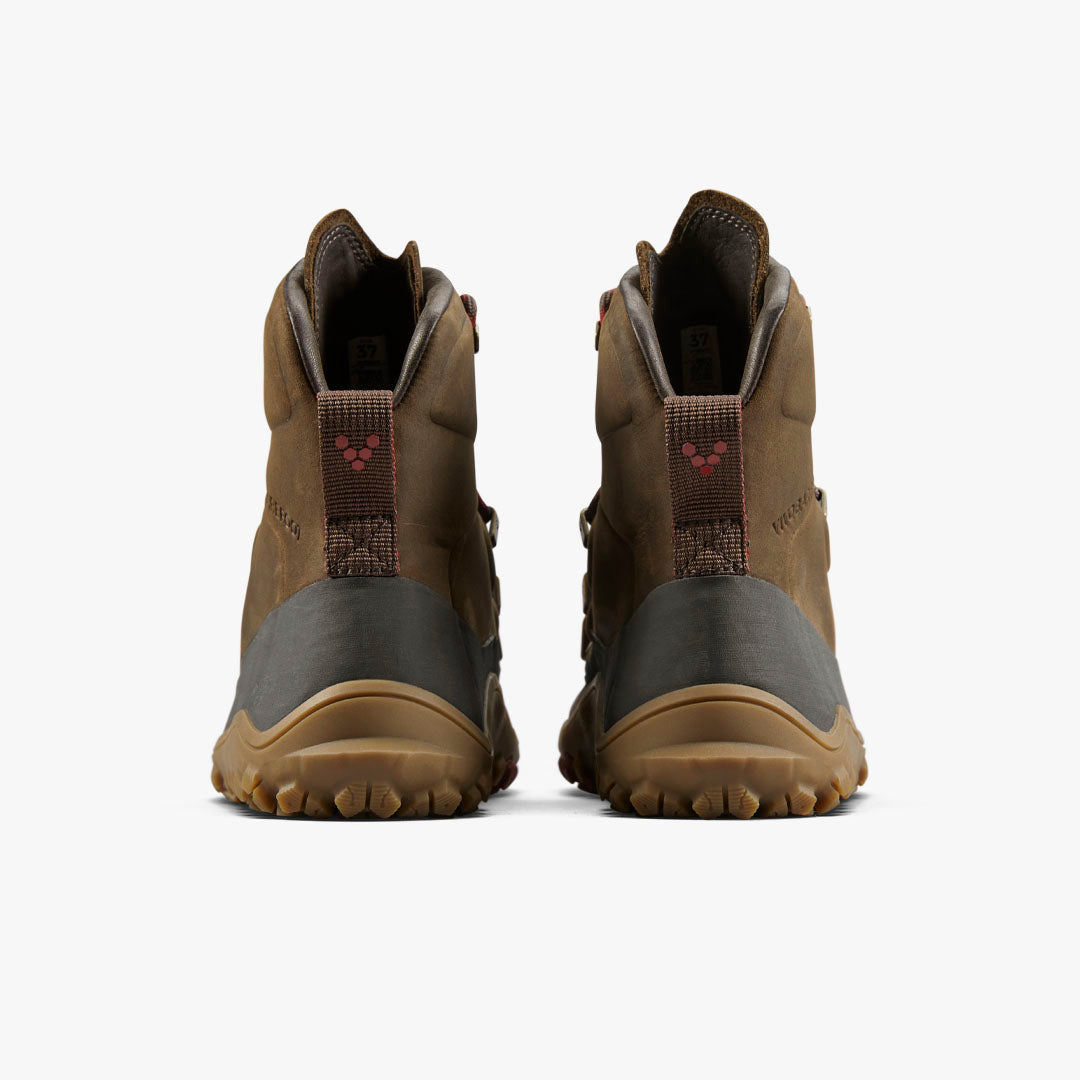 Vivobarefoot Men's Tracker Leather All-Terrain Hiking Boots - Waterproof Outdoor Adventure Shoes for Trail Running & Camping