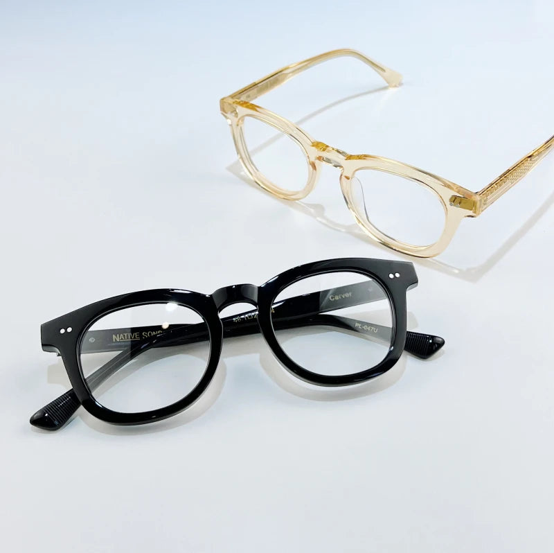 Stylish Black Acetate Unisex Oval Full Rim Eyeglasses BM031 - Perfect for Reading, Work & Fashion Accessories