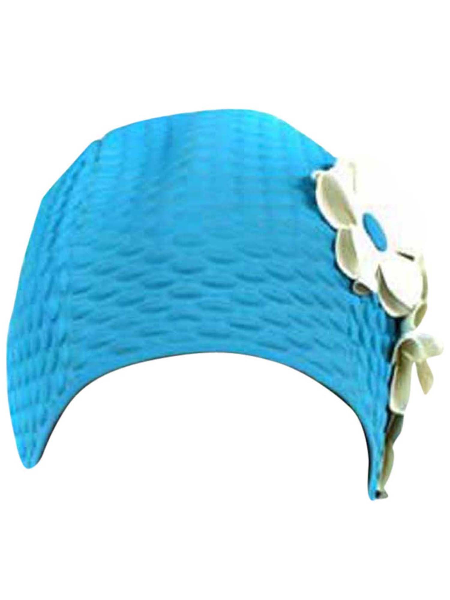 Premium Latex Swim Cap with Floral Design - Comfortable & Waterproof for Swimming, Aqua Aerobics & Competitive Training