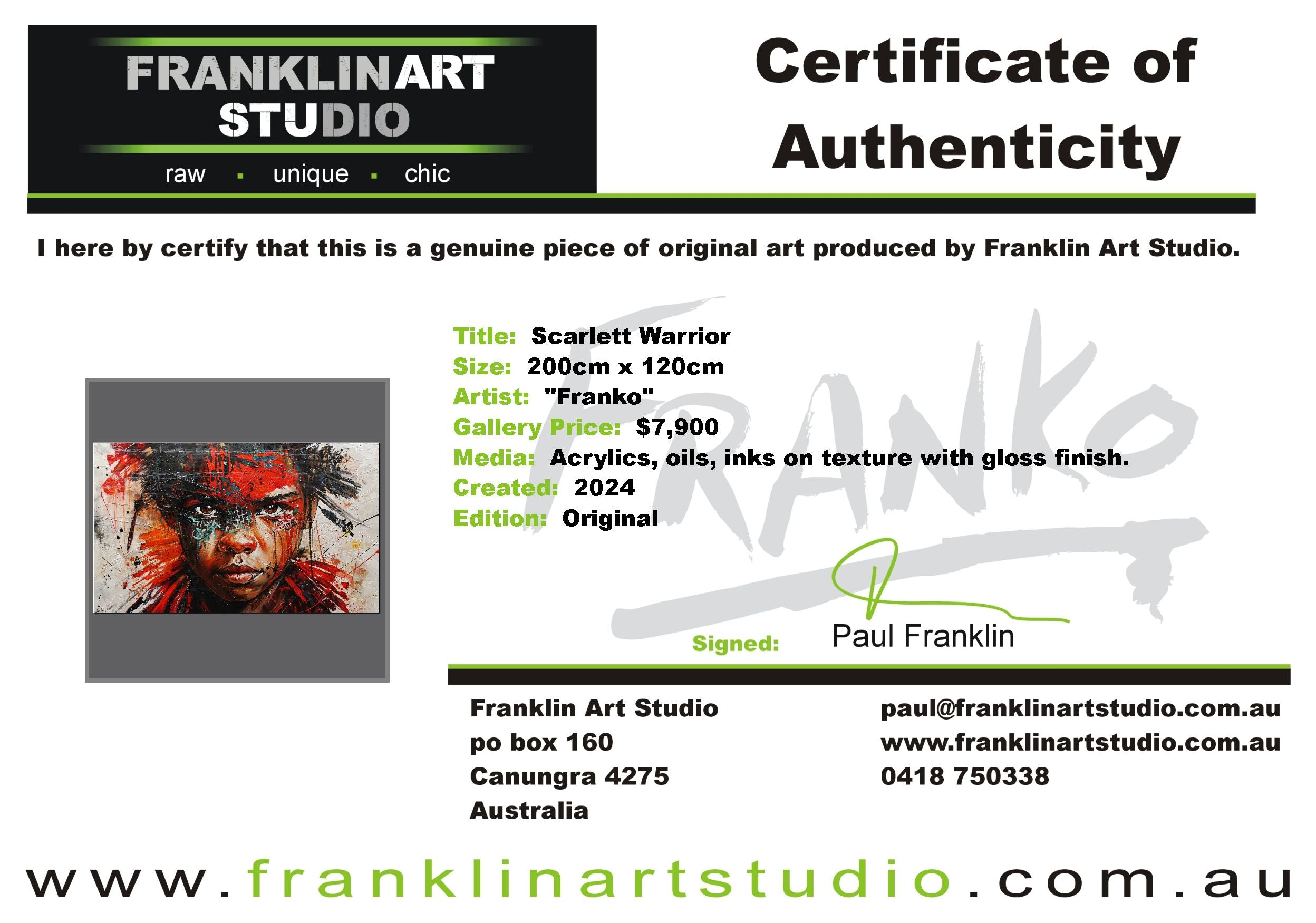 Scarlett Warrior 200cm x 120cm Abstract Textured Canvas Art - Modern Framed Wall Painting for Living Room, Bedroom & Office Decor - Brave & Beautiful Warrior Theme