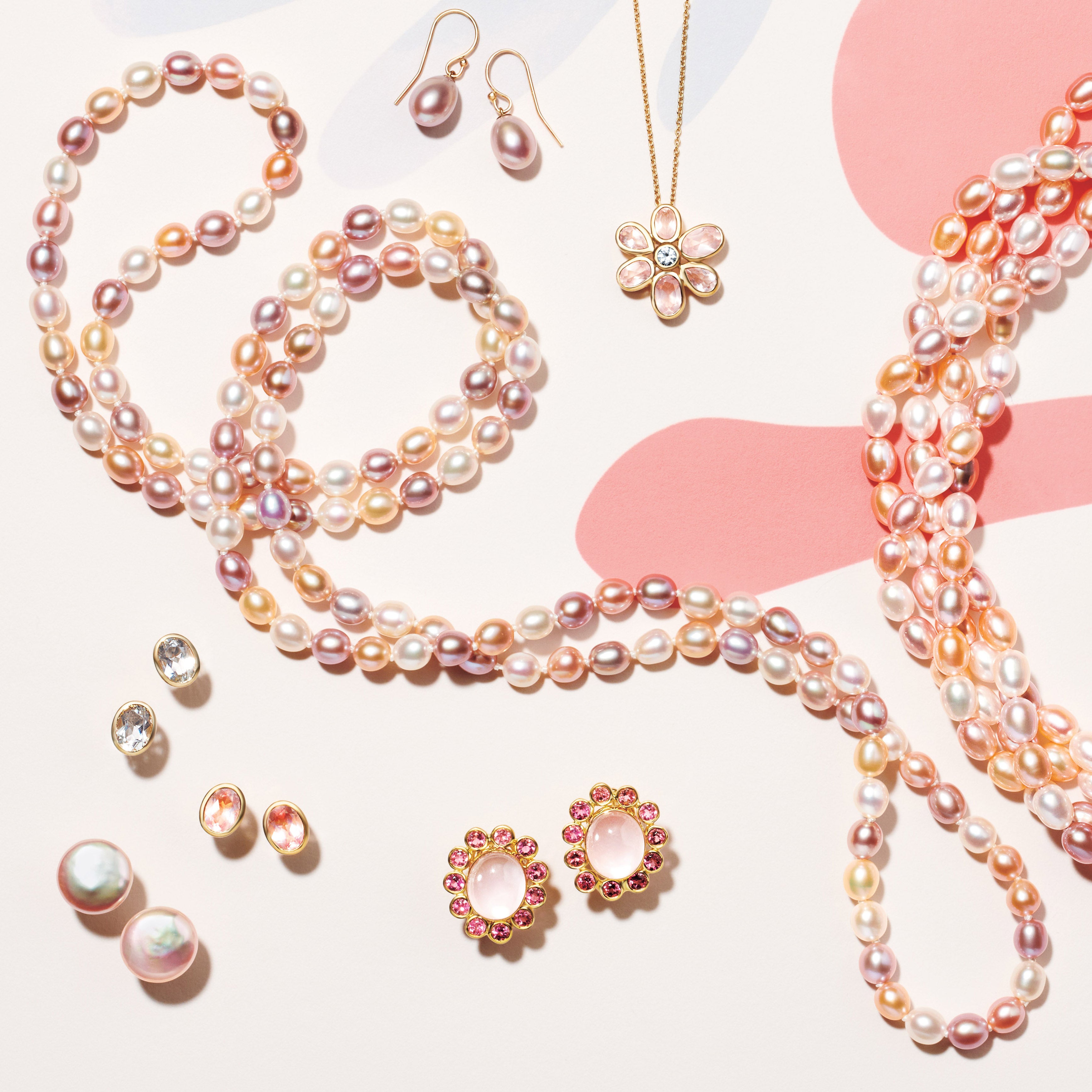 Elegant Petite Pink Pearl Drop Earrings for Women - Perfect for Weddings, Parties & Special Occasions