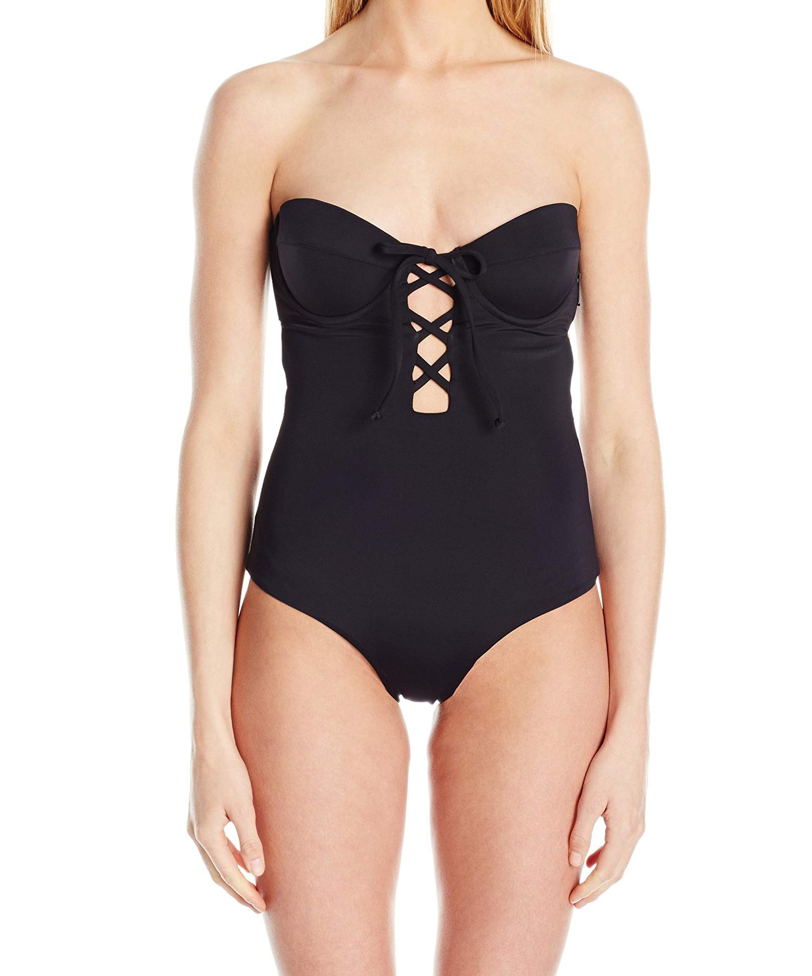 Mara Hoffman Women's Lattice Underwire One Piece Swimsuit - Stylish & Supportive Bathing Suit for Beach, Pool & Vacation
