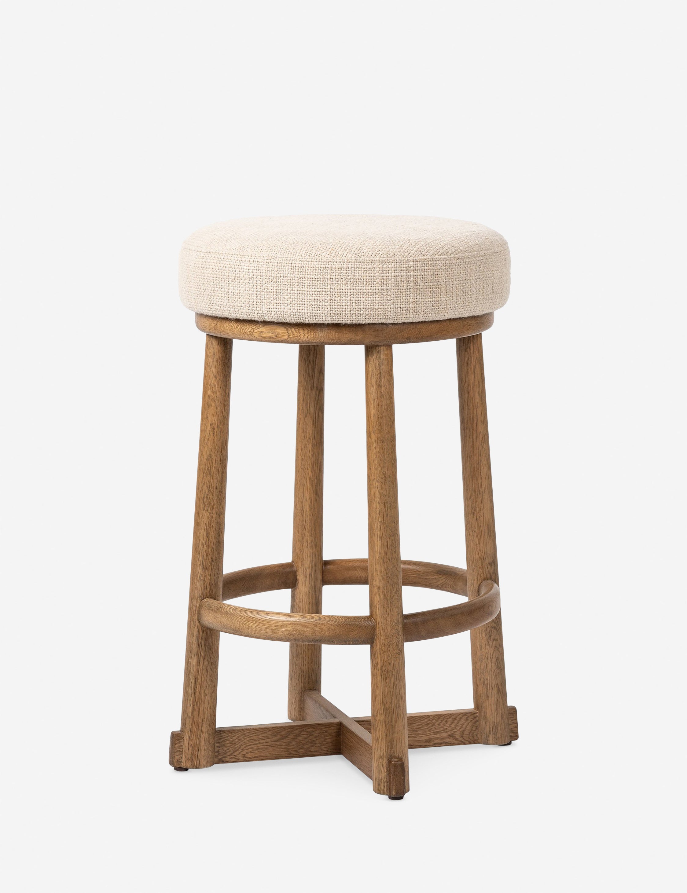 Clarisse Swivel Counter Stool - Adjustable Height Bar Stool with 360° Rotation for Kitchen Island, Breakfast Nook & Home Bar - Modern Dining Furniture for Small Spaces