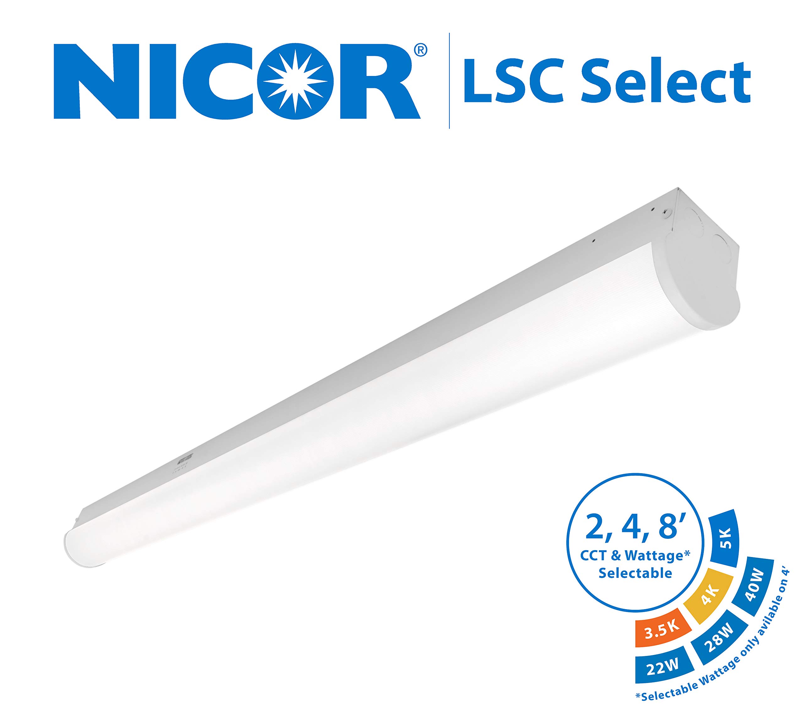 NICOR Lighting LSCS18U 16.4ft LED Strip Lights - Ultra Bright 3000K Warm White, Flexible RGB Tape Light for Home Decor, Kitchen, Bedroom & DIY Projects