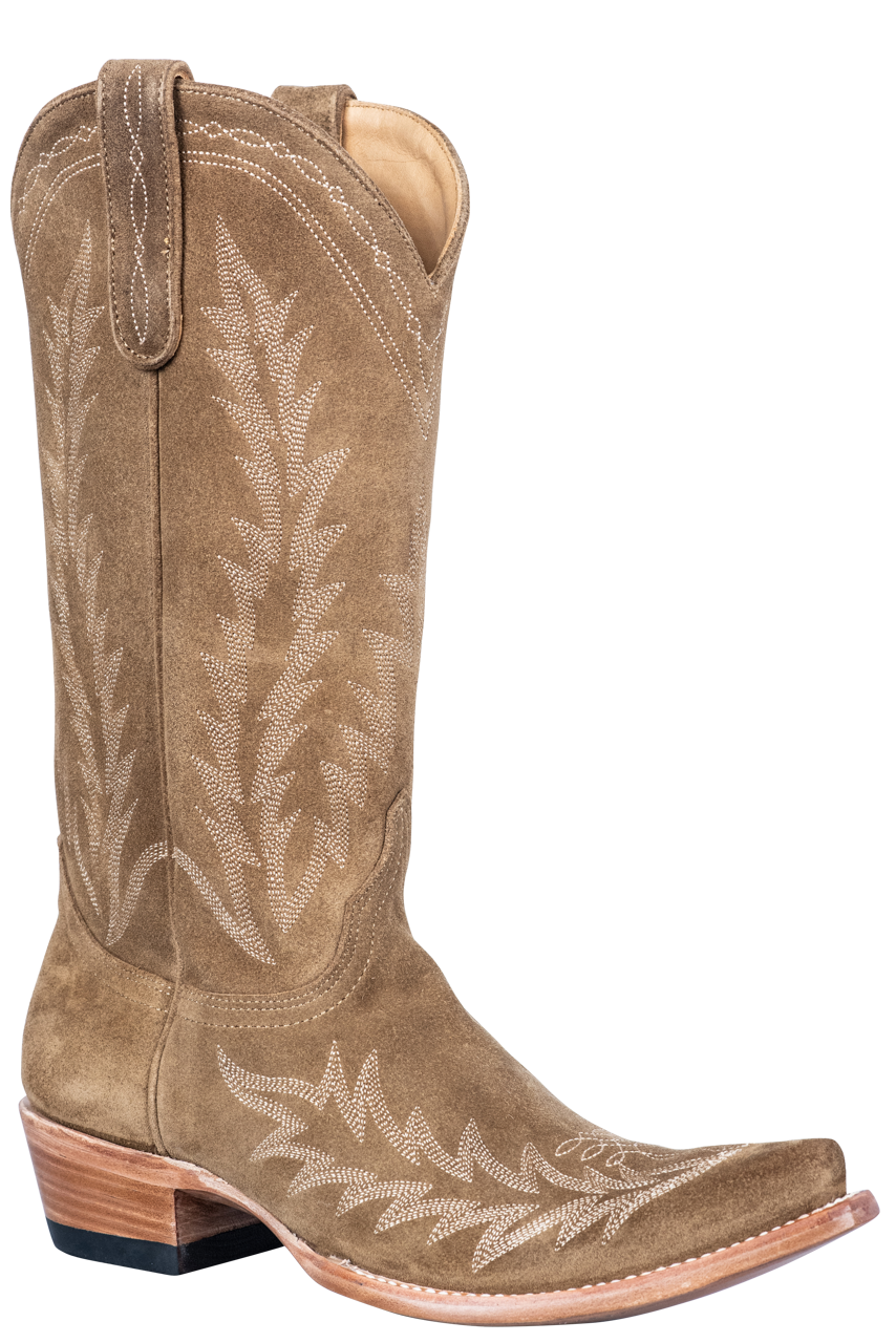 Old Gringo Women's Tan Suede Dutton Cowgirl Boots - Western Style Ankle Booties for Country Dancing, Rodeo & Casual Wear