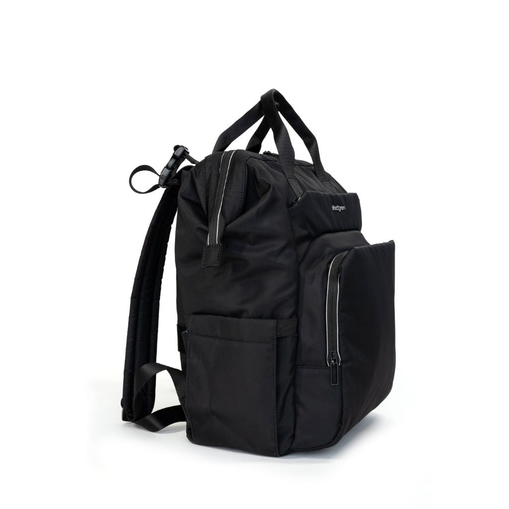Hedgren Cherub Baby Backpack with Changing Mat - Black | Waterproof Diaper Bag for Travel, Daycare & Outdoor Adventures | Perfect for Parents & Caregivers
