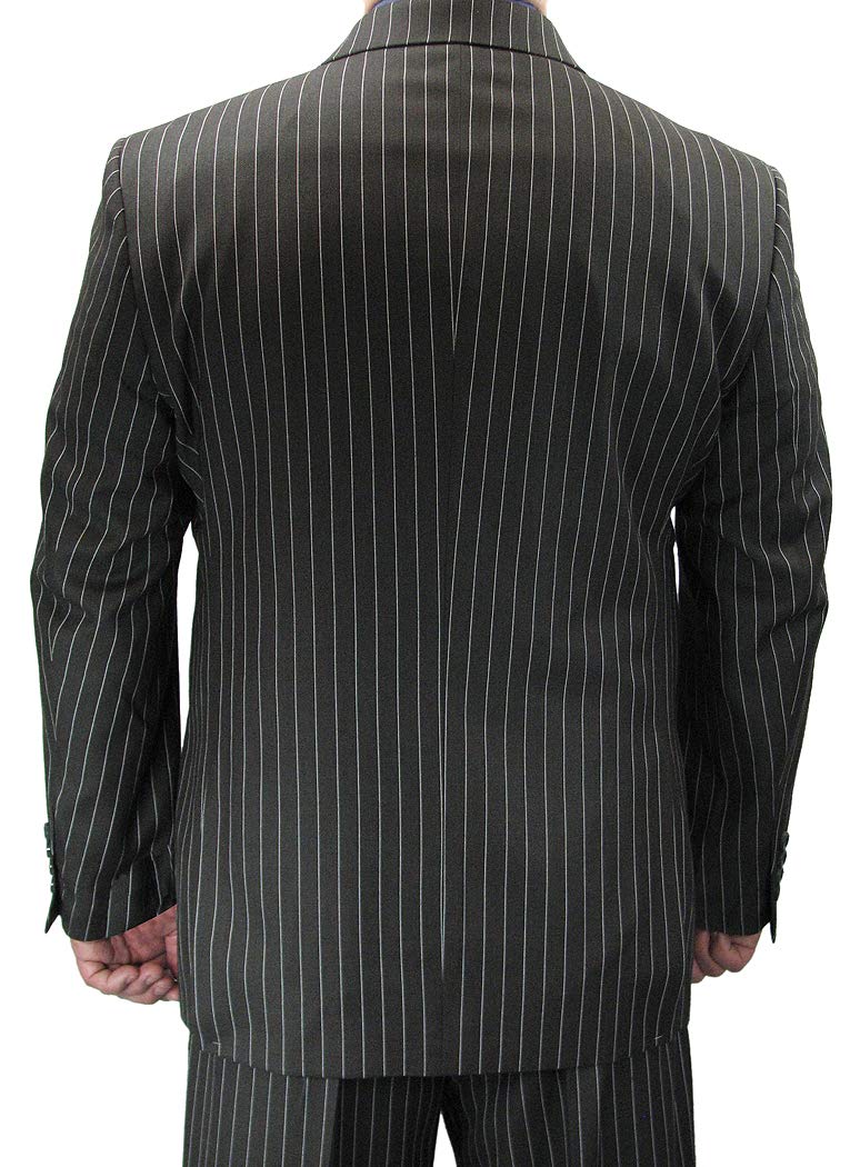 Sharp Luxurious 2-Piece Men's Double Breasted Pinstripe Suit with 1 Pair of Dress Socks | Formal Business Attire for Weddings, Office & Special Events