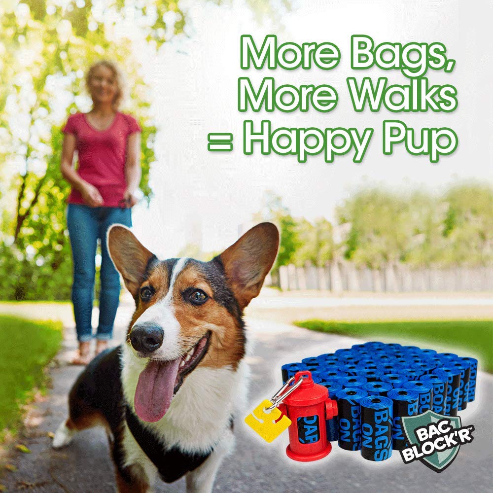 Eco-Friendly Dog Poop Bags - Extra Thick Leak Proof Pet Waste Bags, 9x14 Inches, 600 Count Blue - Perfect for Dog Walks, Park Visits & Backyard Cleanup