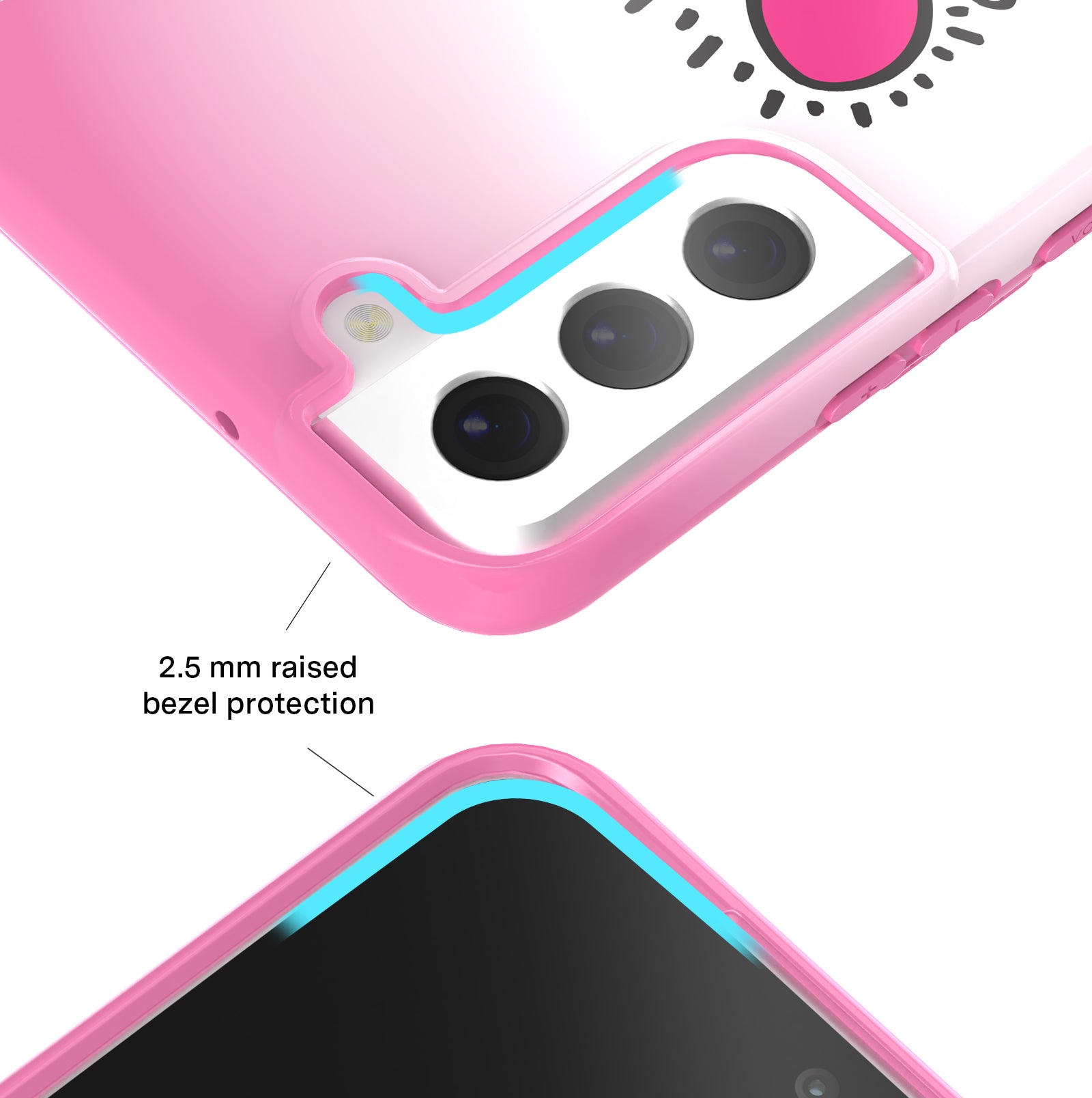 Keith Haring Pink Heart Samsung Phone Case - Trendy Artistic Protective Cover for Galaxy S21/S20/Note 20 - Perfect Gift for Art Lovers & Fashion Accessories