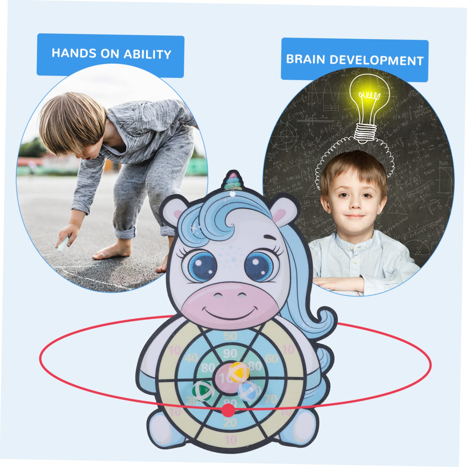 BESPORTBLE 2 Pack Sticky Balls Dart Board Set - Fun Indoor/Outdoor Throwing Game for Kids & Adults - Perfect for Family Game Night, Birthday Parties & Classroom Activities