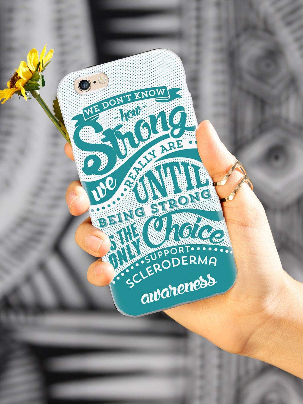 Inspired Cases - Premium 3D Textured Protective Phone Case Compatible with iPhone 12 Pro - Scleroderma Awareness - Durable & Stylish Cover for Everyday Use, Work, and Travel