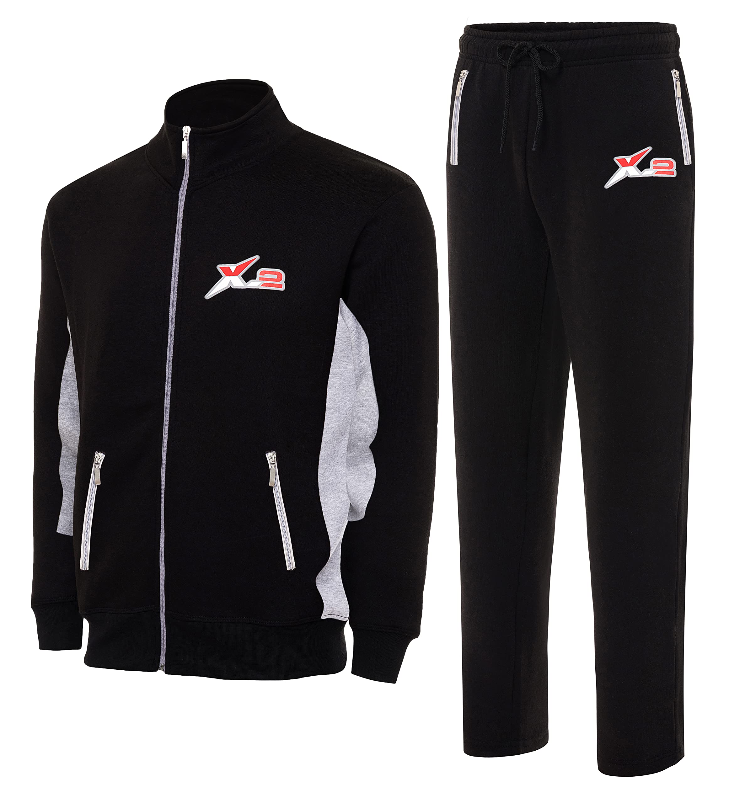 Skylinewears Men's Activewear Full Zip Warm Tracksuit Sports Set - 2 Piece Casual Sweat Suit for Running, Gym & Lounge | Winter Workout Outfit with Moisture-Wicking Fabric