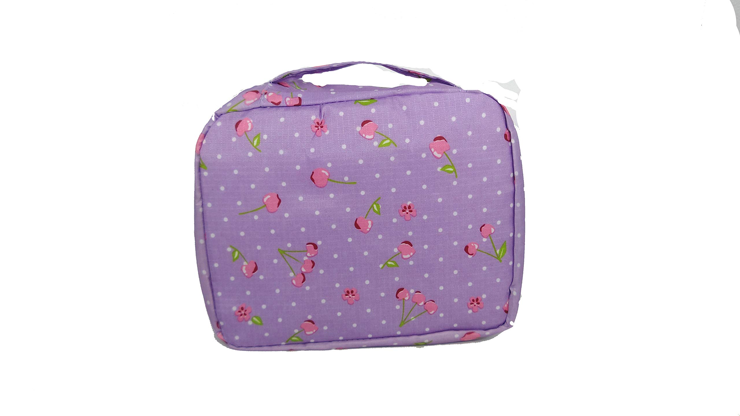Waterproof Floral Nylon Cosmetic Bag - Multi-Functional Travel Makeup Organizer & Toiletry Pouch for Women | Perfect for Vacation, Gym, and Daily Essentials Storage