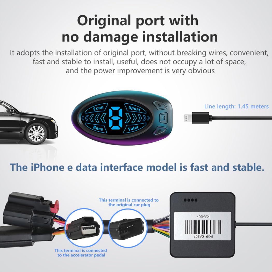 Universal Throttle Response Controller - 9 Drive Modes & 10-Level Adjustable Racing Accelerator for Chevrolet Suburban, Tahoe, GMC Sierra, Yukon, Cadillac Escalade | Improve Acceleration & Performance for Street Racing & Off-Road Adventures