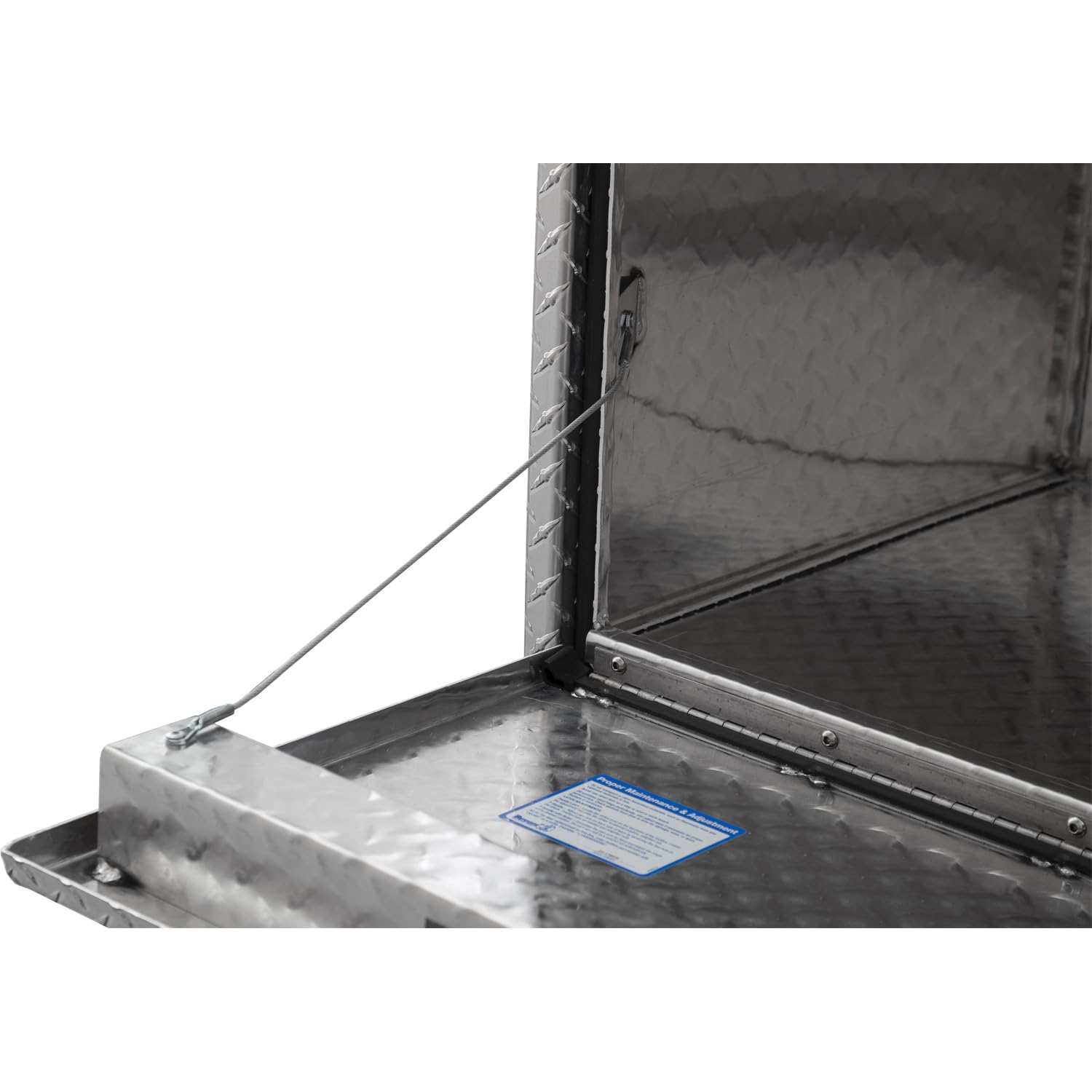 Diamond Tread Aluminum Underbody Truck Tool Box with Compression Latch - 18 x 24 x 48 Inch Heavy Duty Storage Box | Made in USA | Perfect for Truck Organization & Job Site Storage | Weatherproof & Secure Tool Compartment for Contractors & Work Trucks