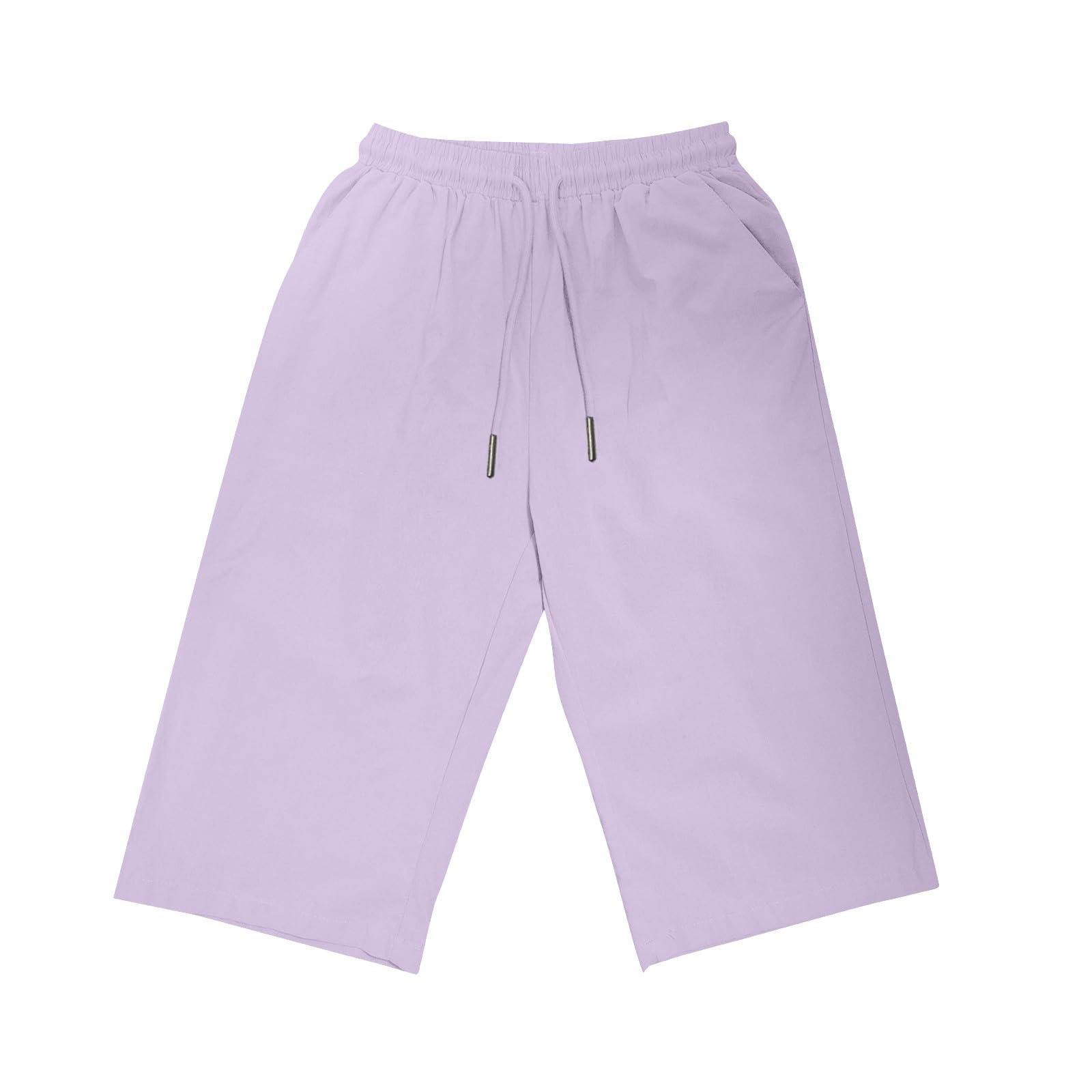 Women's High Waisted Linen Shorts - Summer Beach & Lounge Wear
