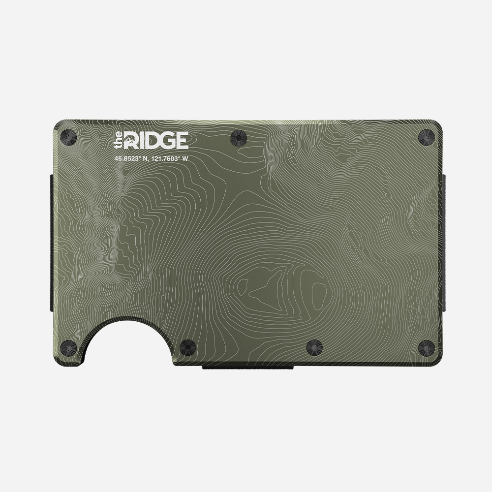 The Ridge Wallet - Minimalist Aluminum RFID Blocking Slim Wallet for Men - Perfect for Everyday Carry, Travel & Outdoor Adventures