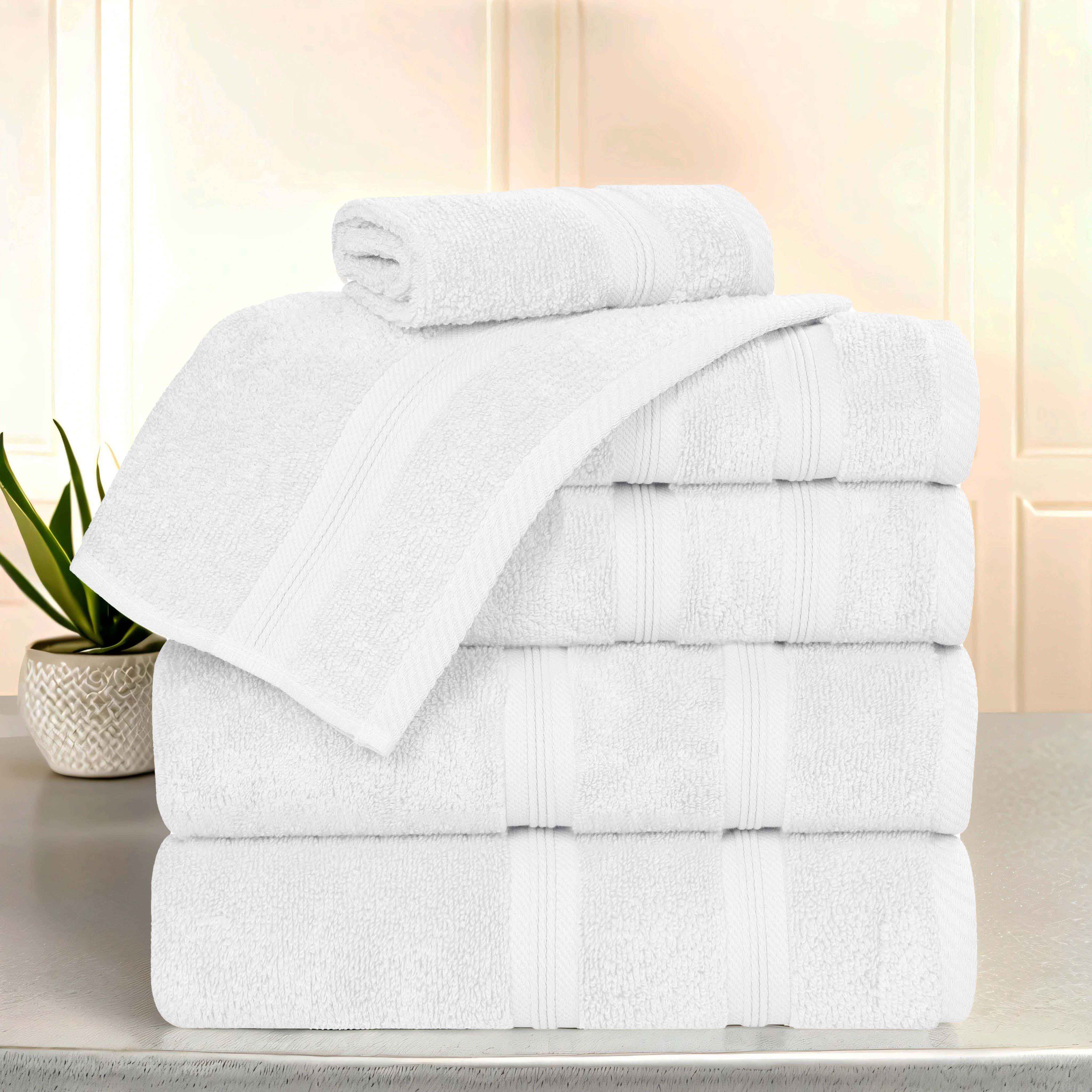 Premium 6-Piece Smart Dry Zero Twist Cotton Towel Set - Ultra Soft, Absorbent & Quick-Drying Bath Towels for Spa, Gym & Luxury Home Use