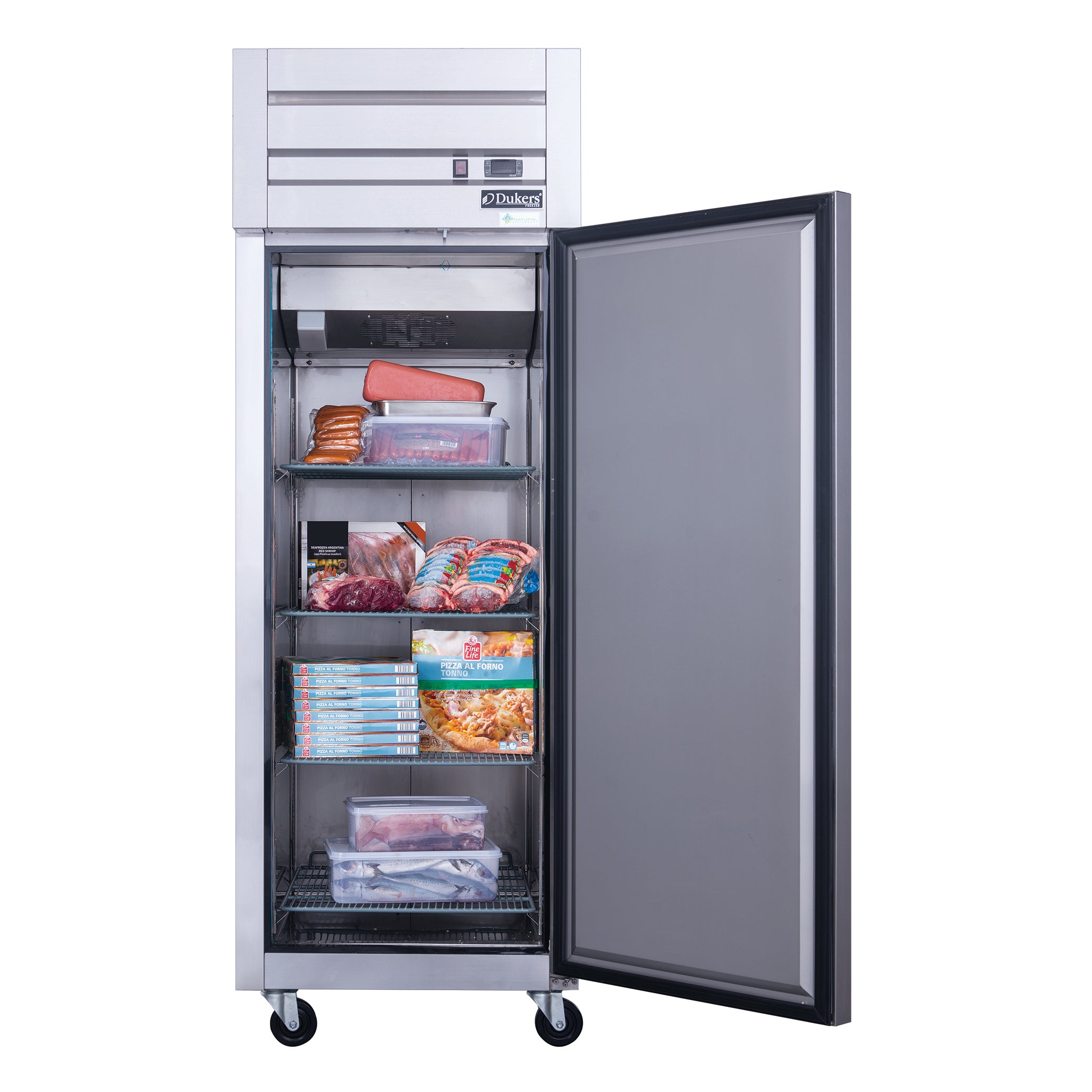 Dukers D28AF 1-Door Compact Freezer for Home, Kitchen, or Garage - Energy Efficient & Space Saving Appliance for Frozen Food Storage