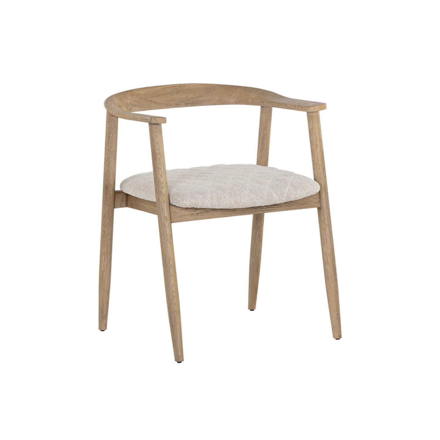 Allure Cream Upholstered Dining Arm Chair - Elegant & Comfortable Seat for Home, Restaurant, and Office Use