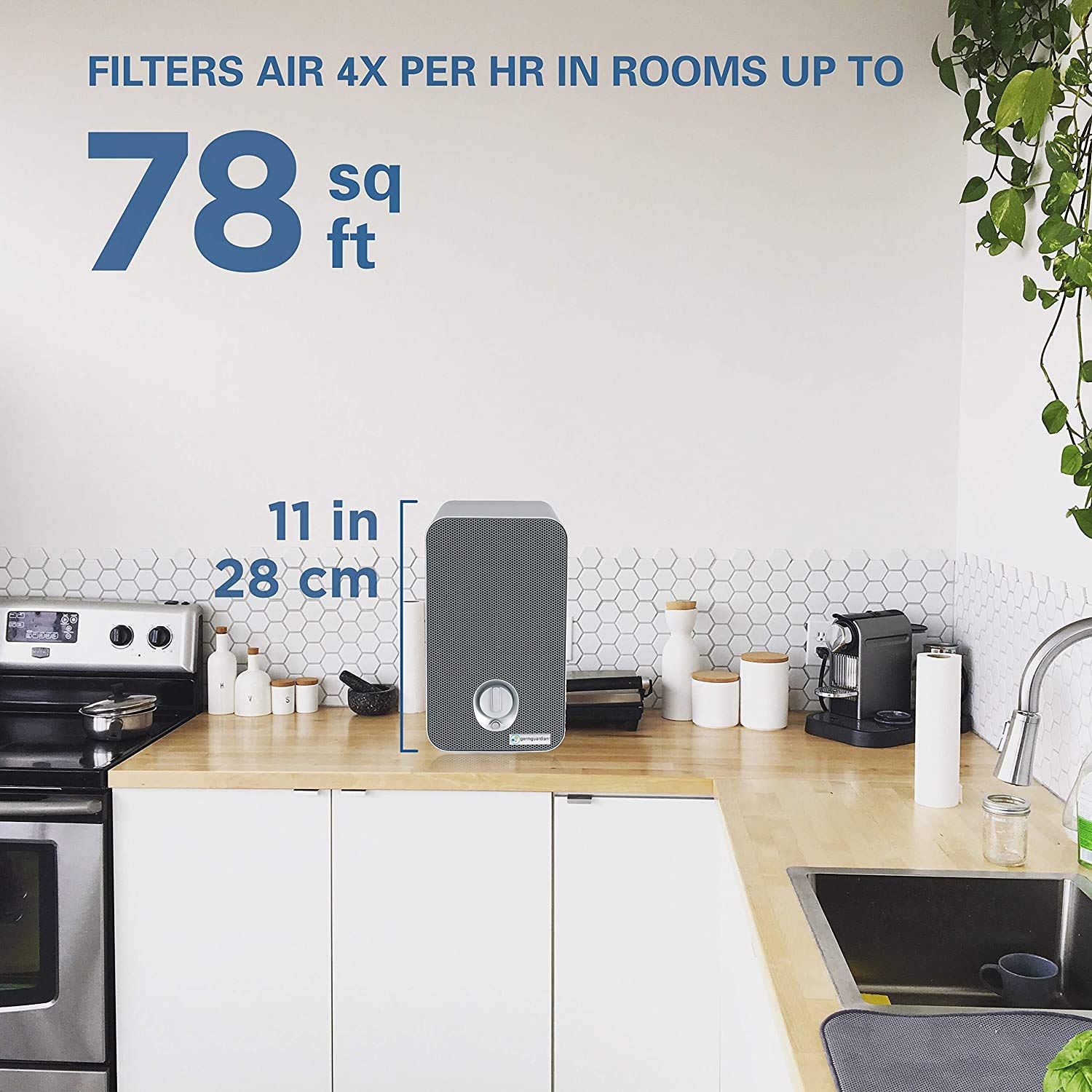 GermGuardian FLT4100 Genuine HEPA Replacement Filter for GermGuardian Air Purifiers - Traps 99.97% of Dust, Pollen, Pet Dander & Allergens - Perfect for Bedrooms, Living Rooms & Offices