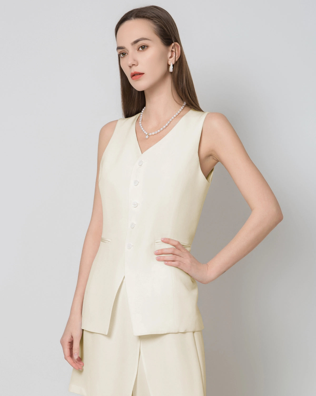 Women's Sleeveless Silk Vest - Elegant Summer Blouse for Office, Party & Casual Wear