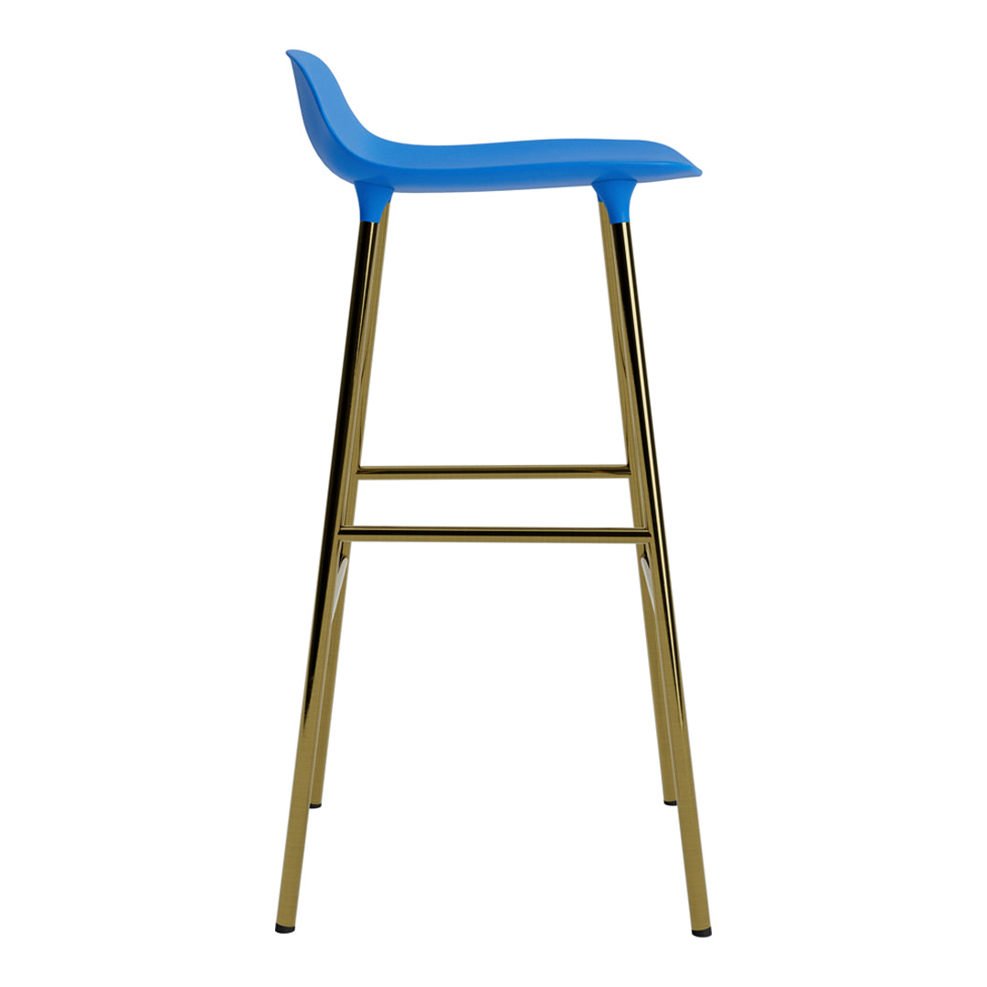 Modern Metal Bar Stools with Form Design - Adjustable Height Counter Stools for Kitchen, Dining & Home Bar - Industrial Style Seating for Restaurants & Cafes