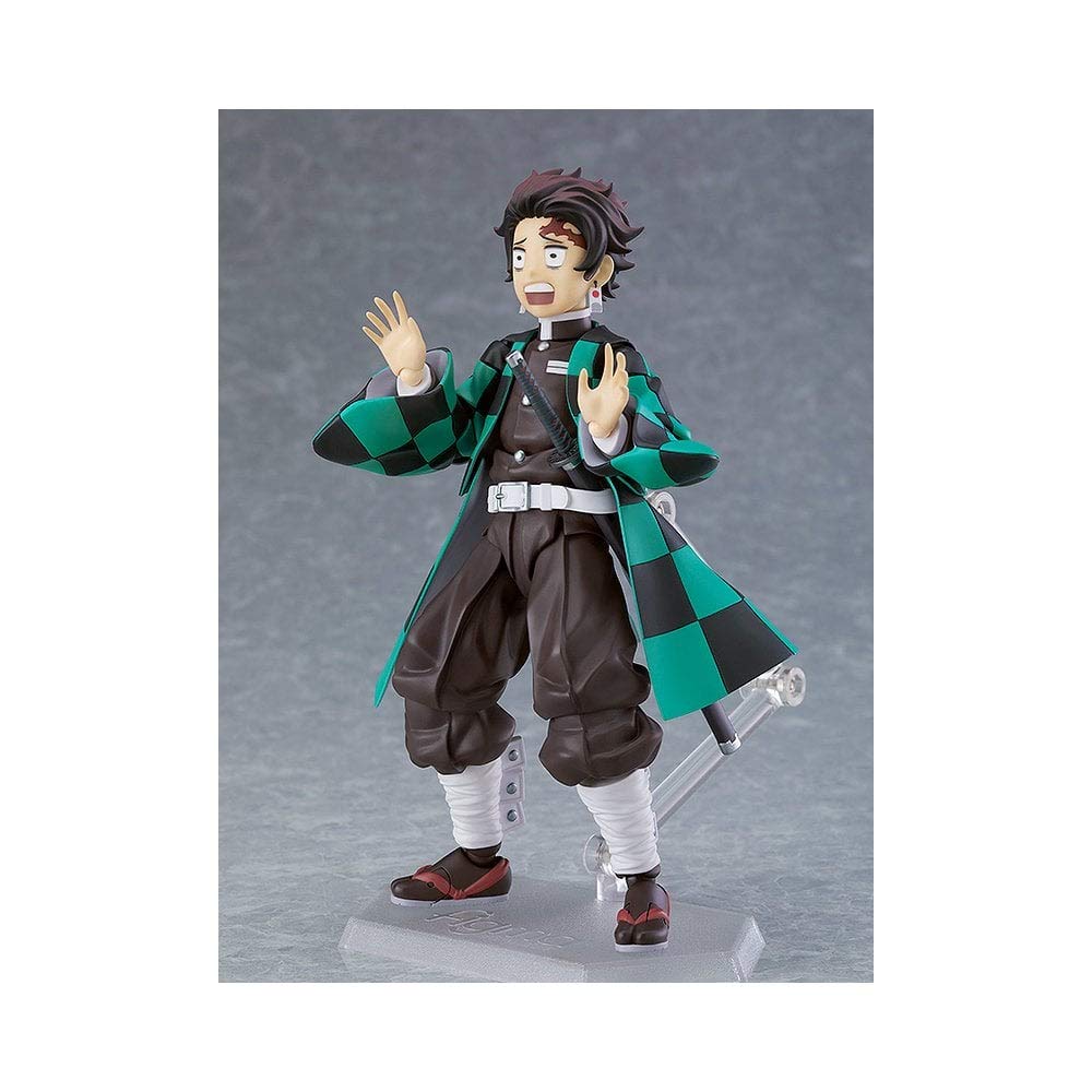 Max Factory Demon Slayer Tanjiro Kamado Deluxe Figma Action Figure - Anime Collectible Toy for Fans & Gift - Perfect for Display, Cosplay & Roleplay