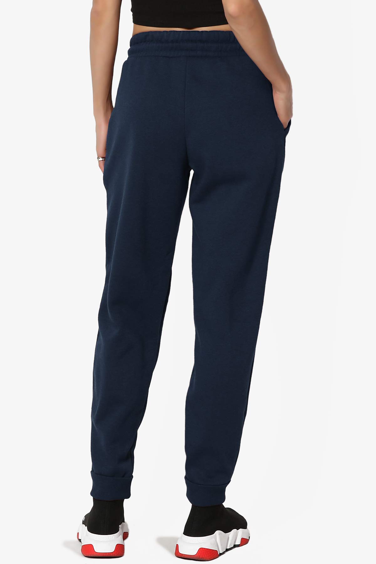 TheMogan Active Lounge Comfy Cotton Blend Drawstring Waist Jogger Sweat Pants for Women - Soft Casual Workout Yoga Pants with Pockets | Perfect for Running, Gym, Travel & Relaxing at Home