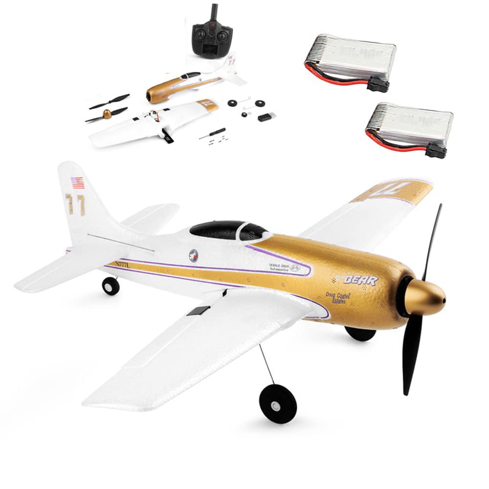 KAPOHU 2.4G 4 Channel RC Airplane - EPP Fixed-Wing Remote Control Plane with Gyro Stabilizer, Lightweight RC Glider for Beginners, Adults & Kids - Perfect for Outdoor Flying, Backyard Fun, and RC Aviation Training