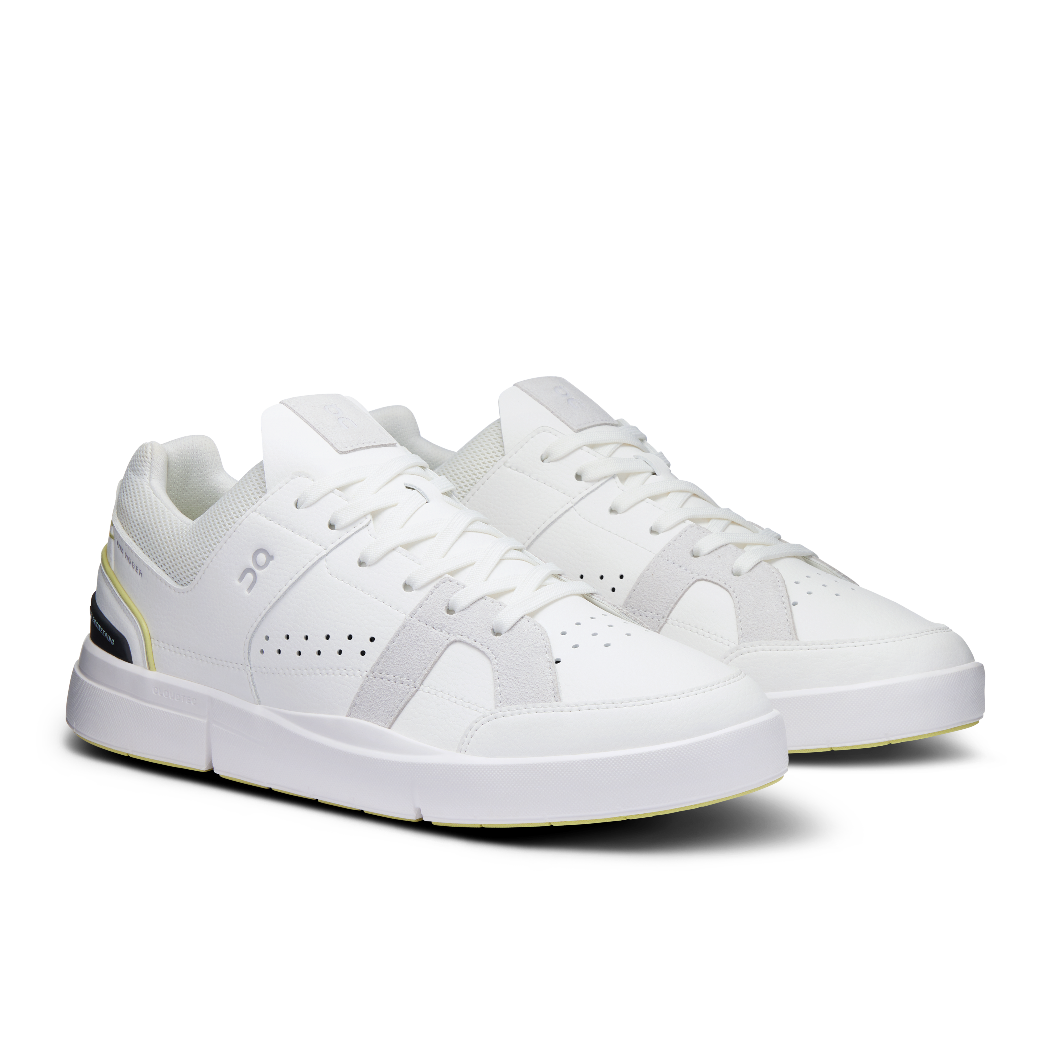 On Running Men's The Roger Clubhouse Sneakers - White/Acacia | Lightweight Running Shoes for Men | Perfect for Jogging, Gym Workouts & Casual Wear