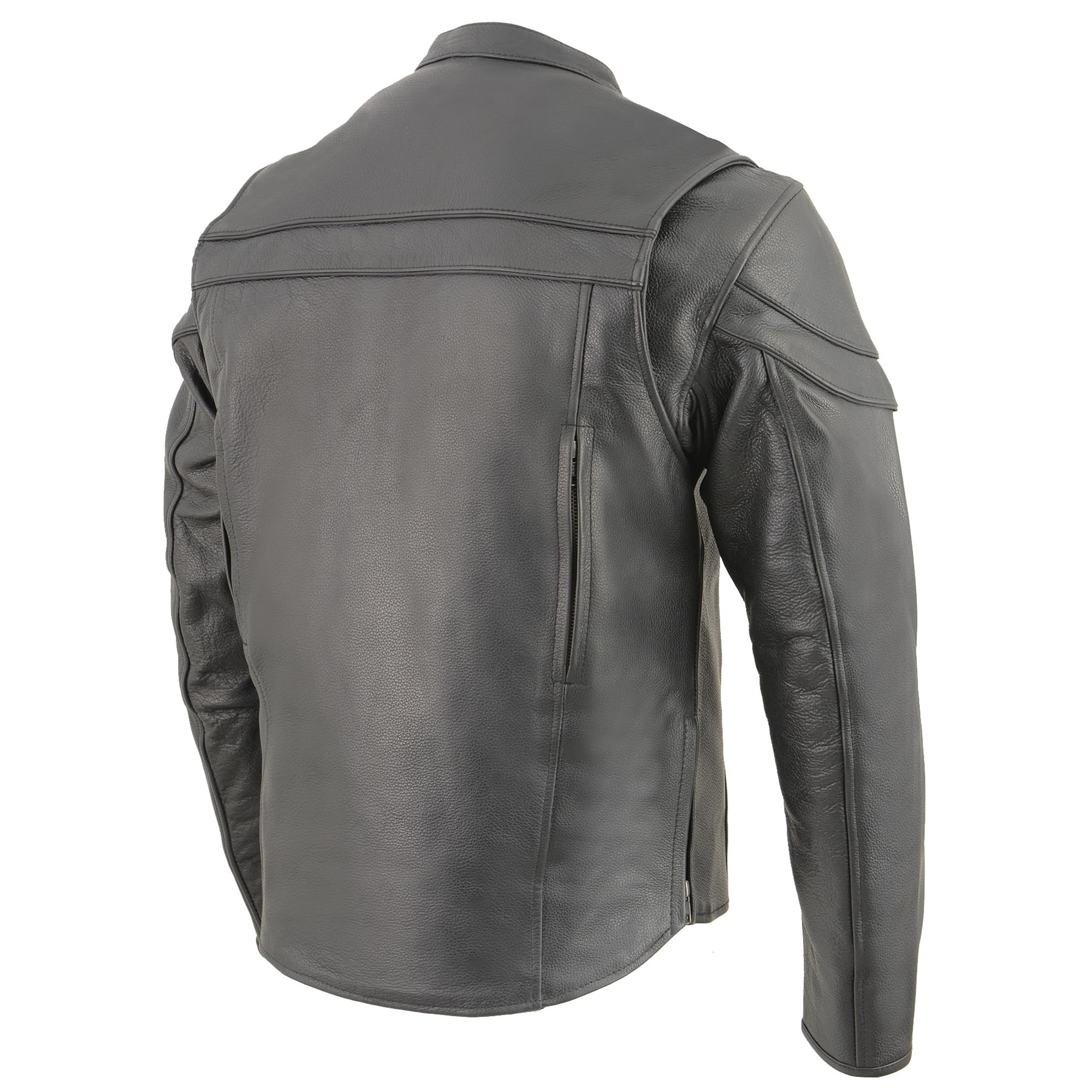 Milwaukee Leather SH1408 Men's Black Vented Motorcycle Jacket - Sporty Crossover Design for Scooter & Bike Riders - Perfect for Urban Commuting & Adventure Riding