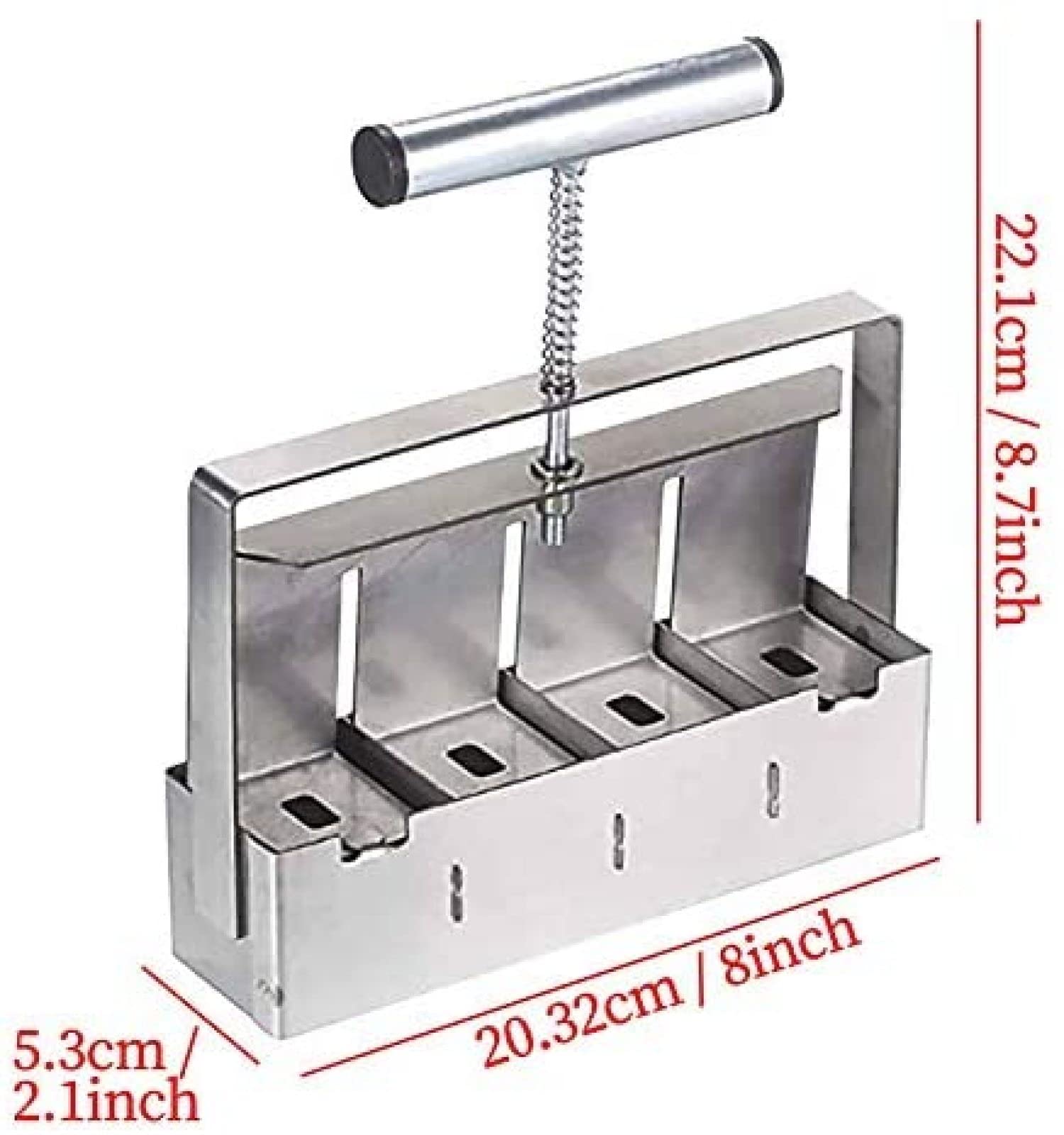 JWCN Handheld Soil Block Maker Tool - Metal Seedling Transplanter for Vegetable Plants, Garden & Greenhouse - Perfect for Starting Seeds in Yard, Raised Beds & Indoor Gardening