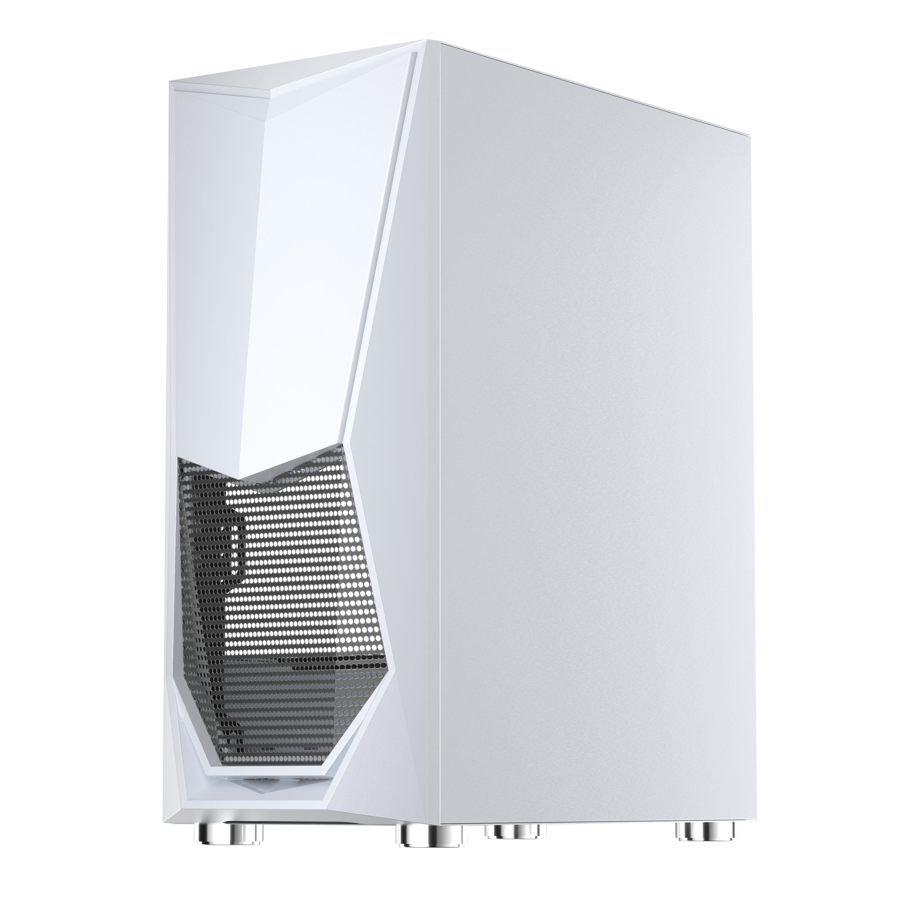 1st Player DK 3 ATX/Micro ATX Mid Tower PC Case - White Tempered Glass Side Panel, High Airflow Design for Gaming & Workstation Builds - Perfect for Home Office & Esports Setup