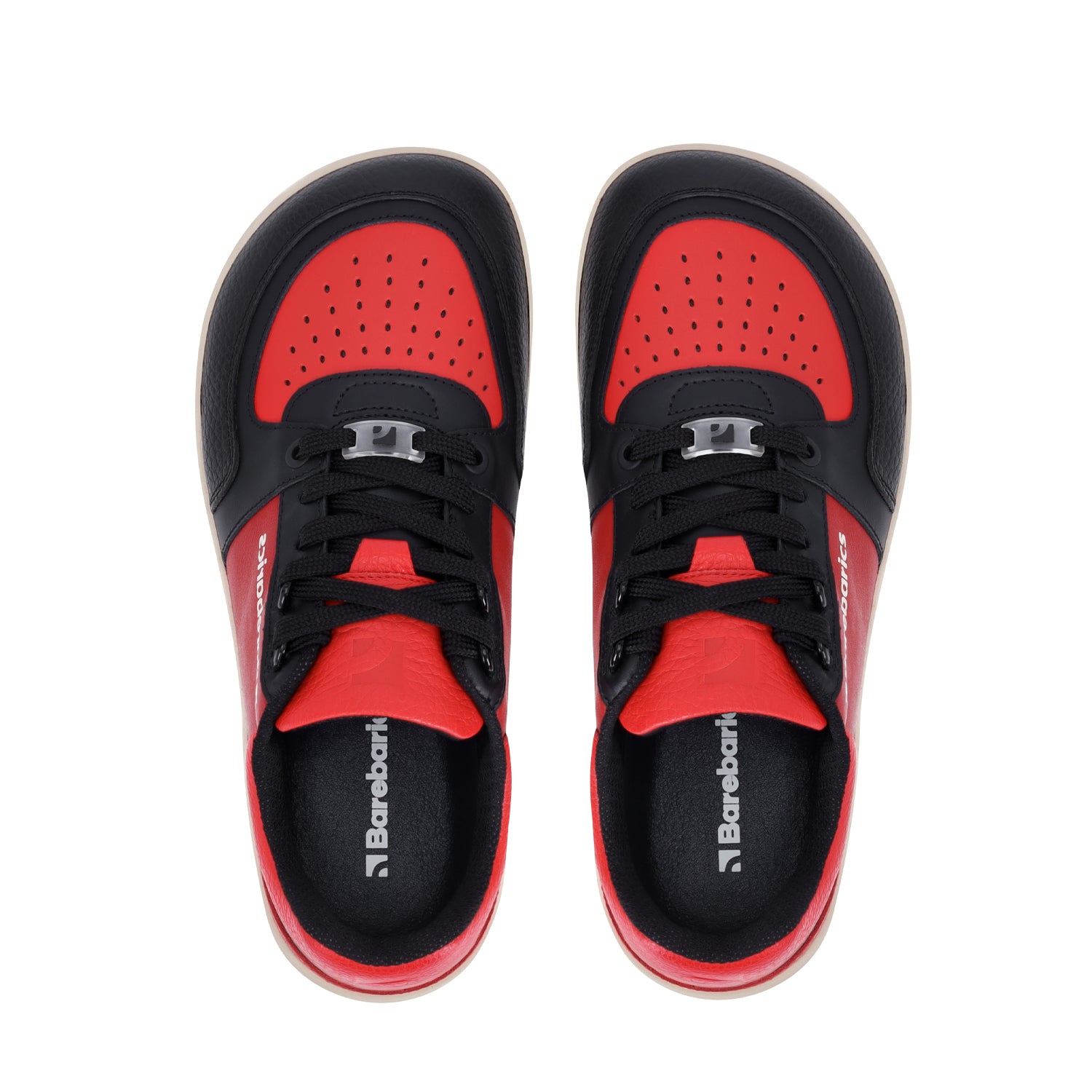 Barefoot Sneakers for Men & Women - Barebarics Wave Black & Red Minimalist Shoes | Lightweight & Flexible for Running, Walking & Gym Workouts