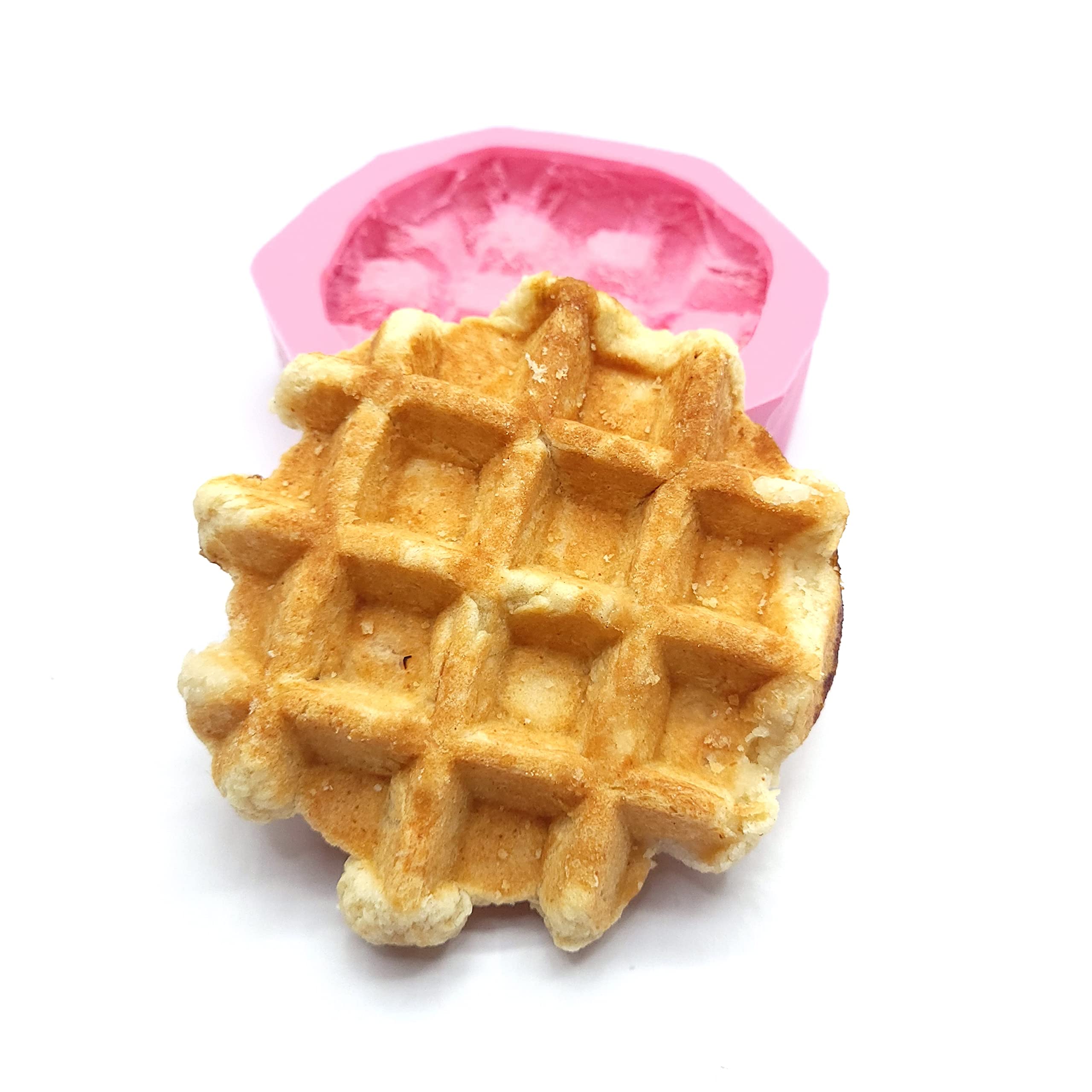 Belgian Waffle Silicone Mold - Realistic Waffle Soap Candle Mold for Wax, Resin Crafts - Perfect for DIY Soap Making, Candle Making, and Resin Art Projects