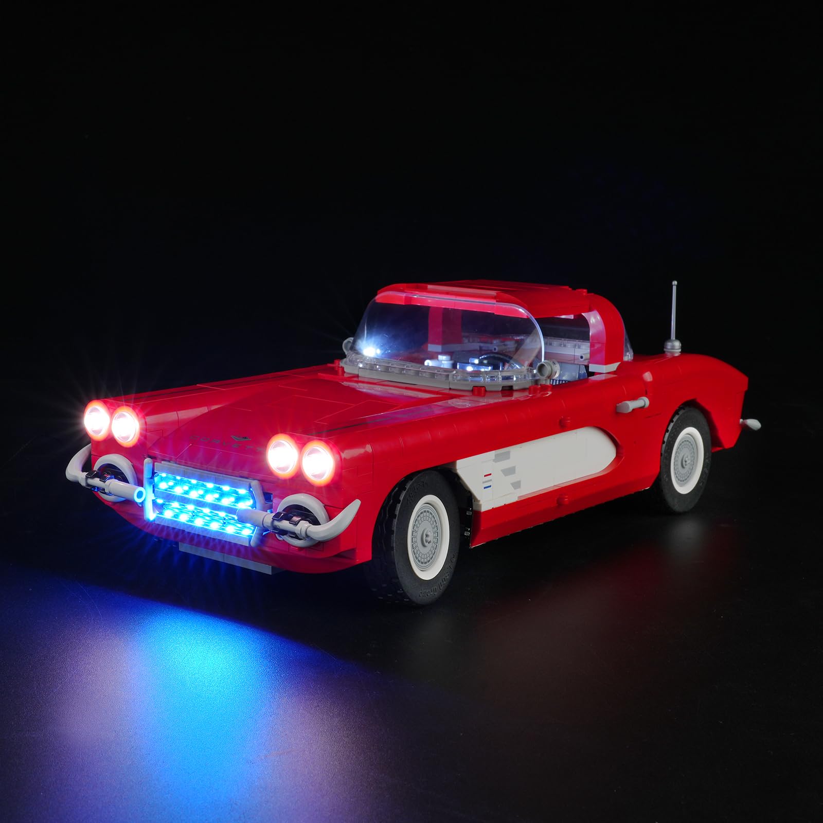 LED Light Kit for Lego Corvette 10321 Building Blocks - Compatible with Lego 10321 Model Car (Lego Set Not Included) - Perfect for Night Display, DIY Projects & Enhancing Your Lego Collection