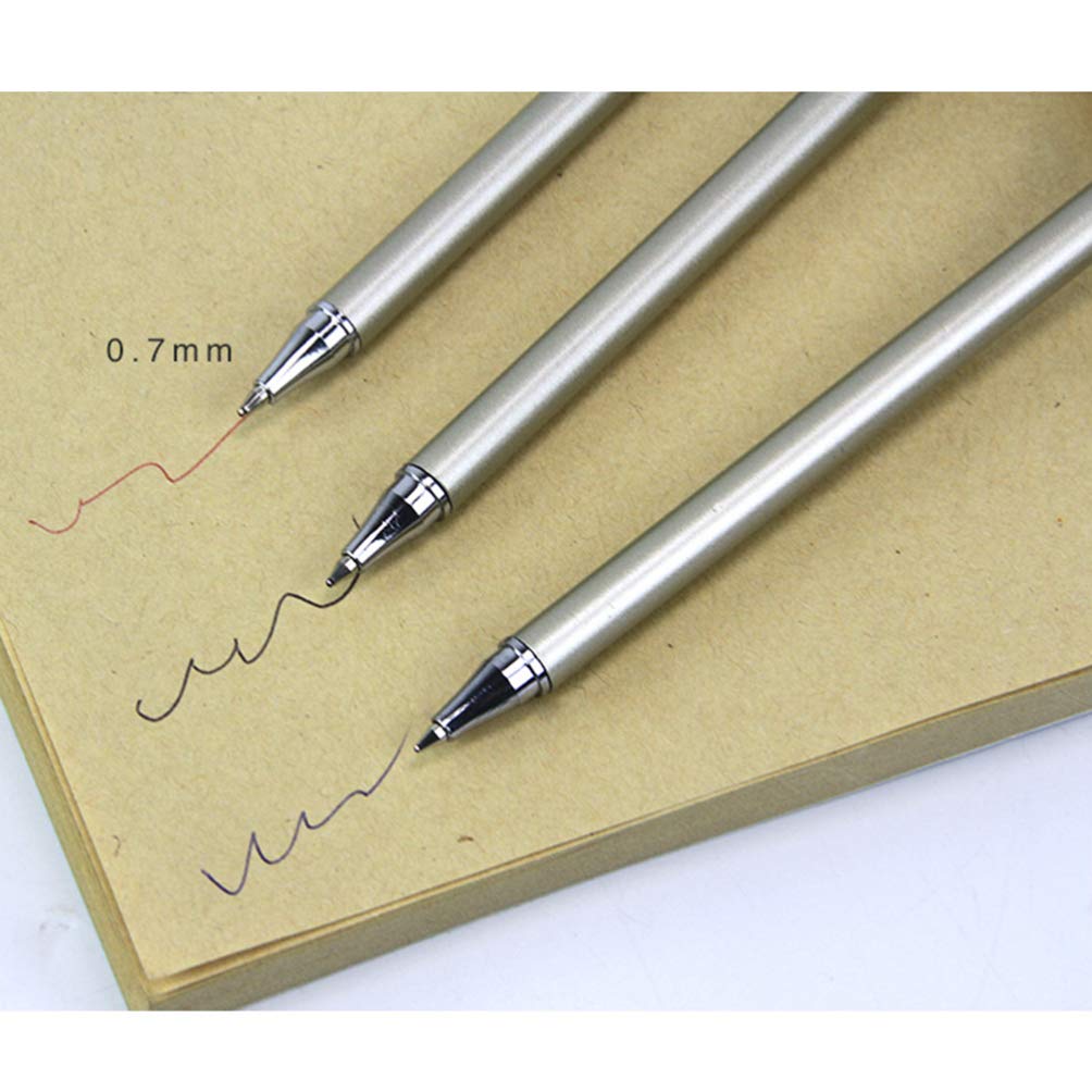 Premium Black & Blue Ballpoint Pens - 3-Pack Smooth Writing Office Pens for Everyday Use, Note Taking & Professional Documents