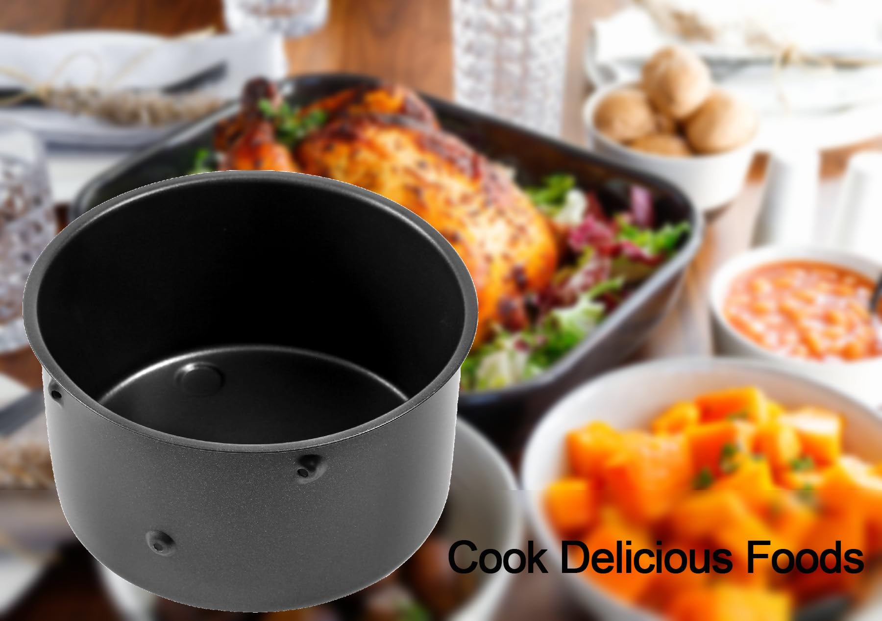 Replacement Air Fryer Basket for Ninja AF101 AF100 AF100C AF101BRN AF101C AF101NP AF101QAQ AF101QBK - 4QT Capacity Air Fryer Accessories & Parts - Perfect for Healthy Cooking, Snacks & Family Meals