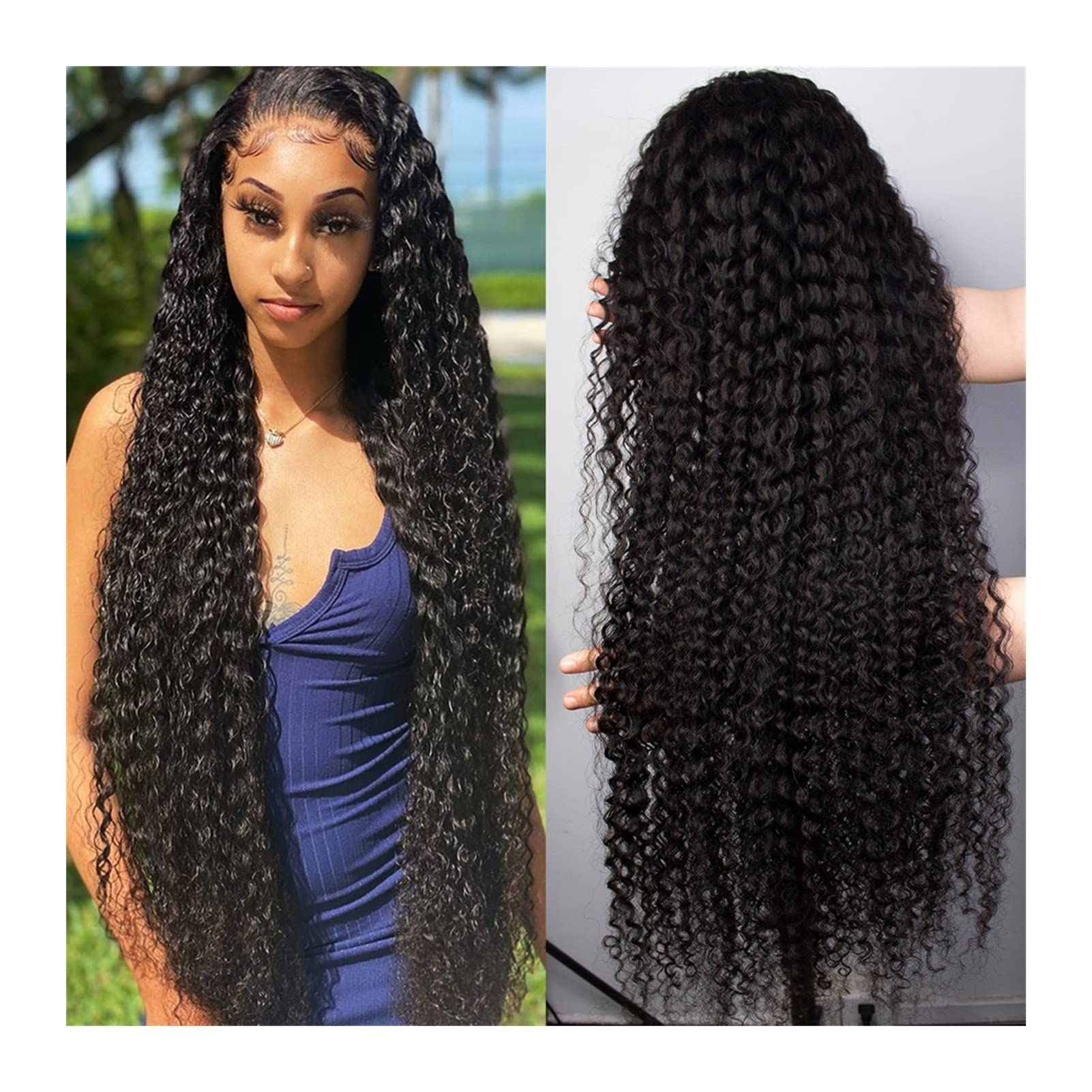 TOMYEUS 13x4 Deep Wave Lace Front Human Hair Wig for Women - Pre Plucked Bob Water Wave HD Wet & Wavy Natural Looking Full Lace Wig | Perfect for Daily Wear, Cosplay, Parties & Special Occasions