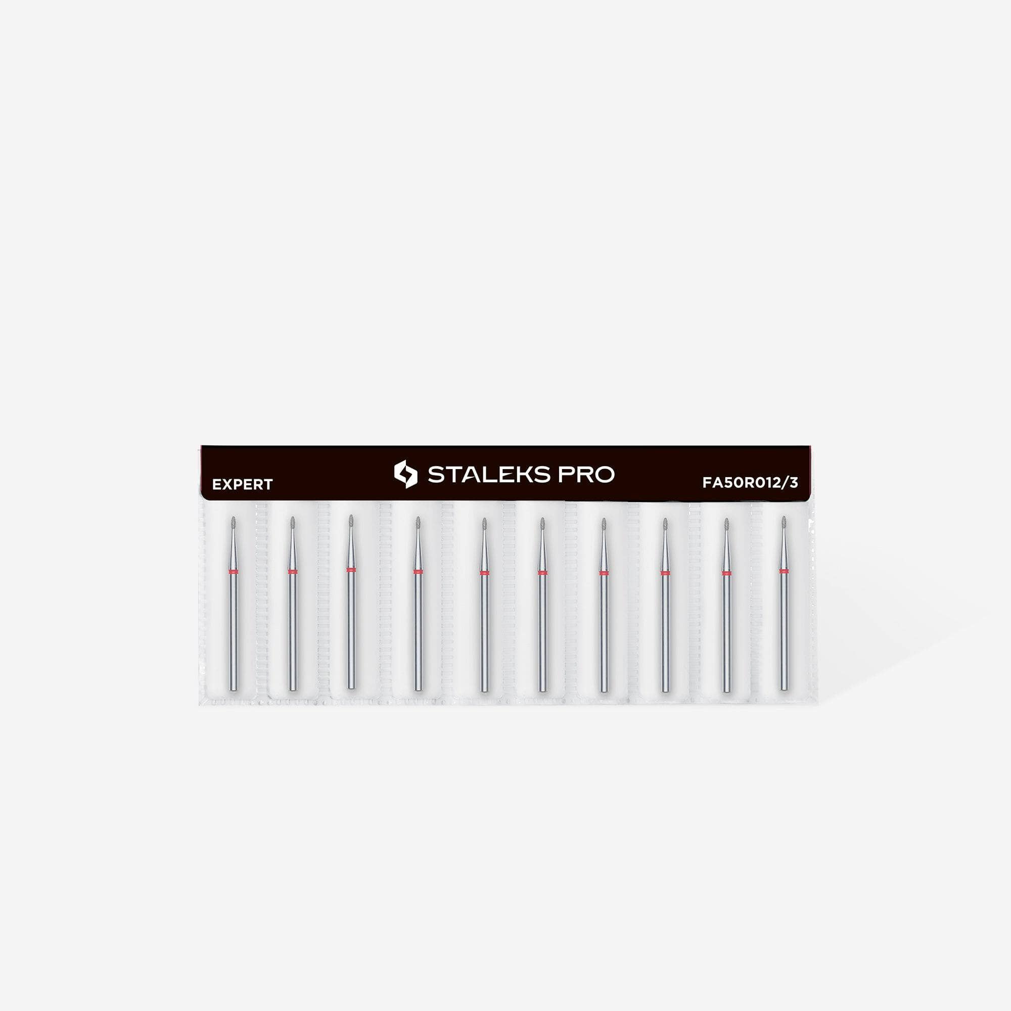 Staleks Diamond Nail Drill Bit - Rounded Bud Red 1.2mm for Professional Manicure & Pedicure | Perfect for Acrylic, Gel Nails & Nail Art