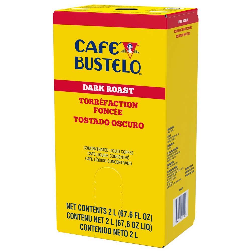 Cafe Bustelo Dark Roast Concentrated Liquid Coffee - 2 Liter Bulk Pack (2 Bottles) | Perfect for Restaurants, Offices & Large Events | Rich Espresso Flavor for Coffee Lovers